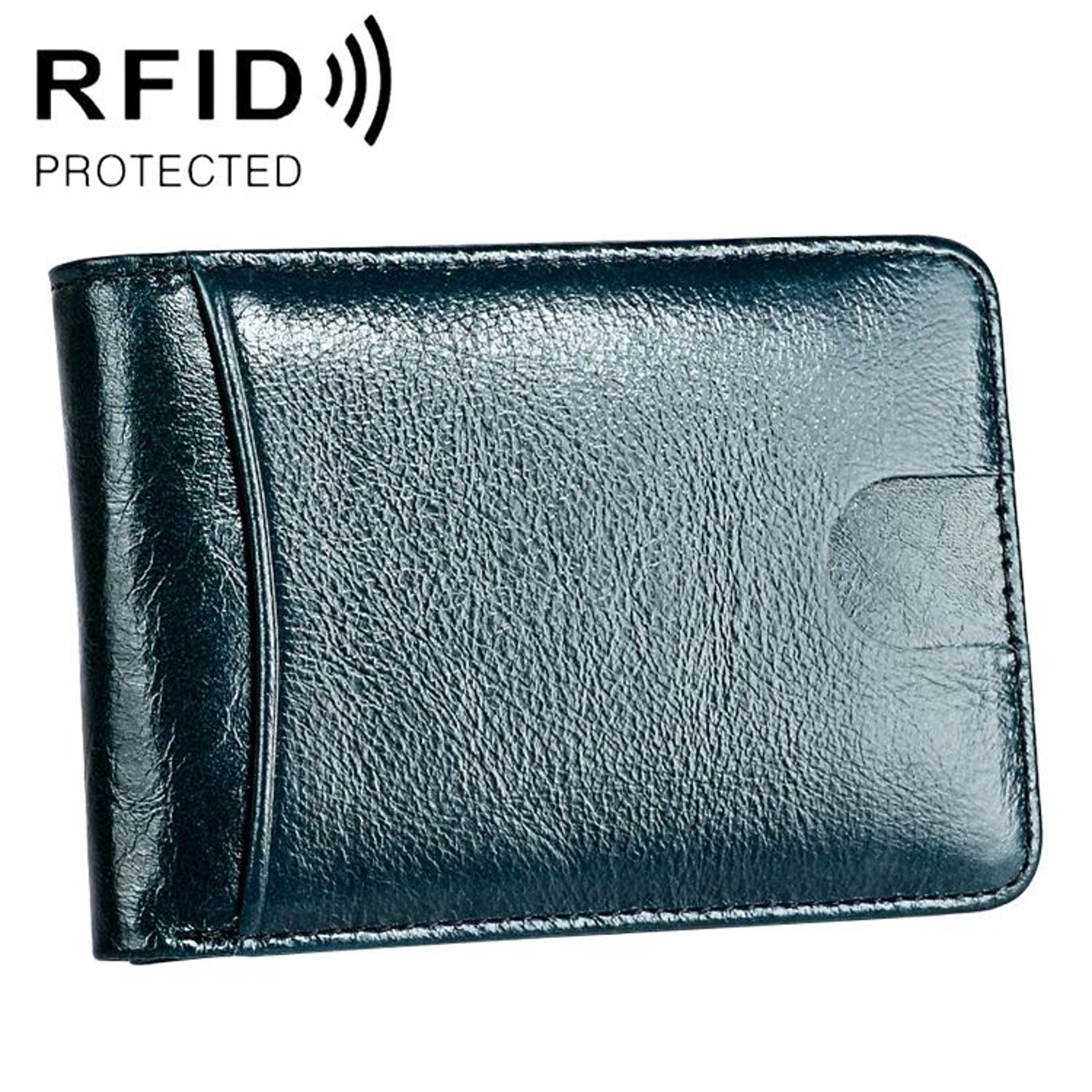Slim RFID Blocking Wallet Crazy Horse Leather Mini Card Holder For Men And Women 10