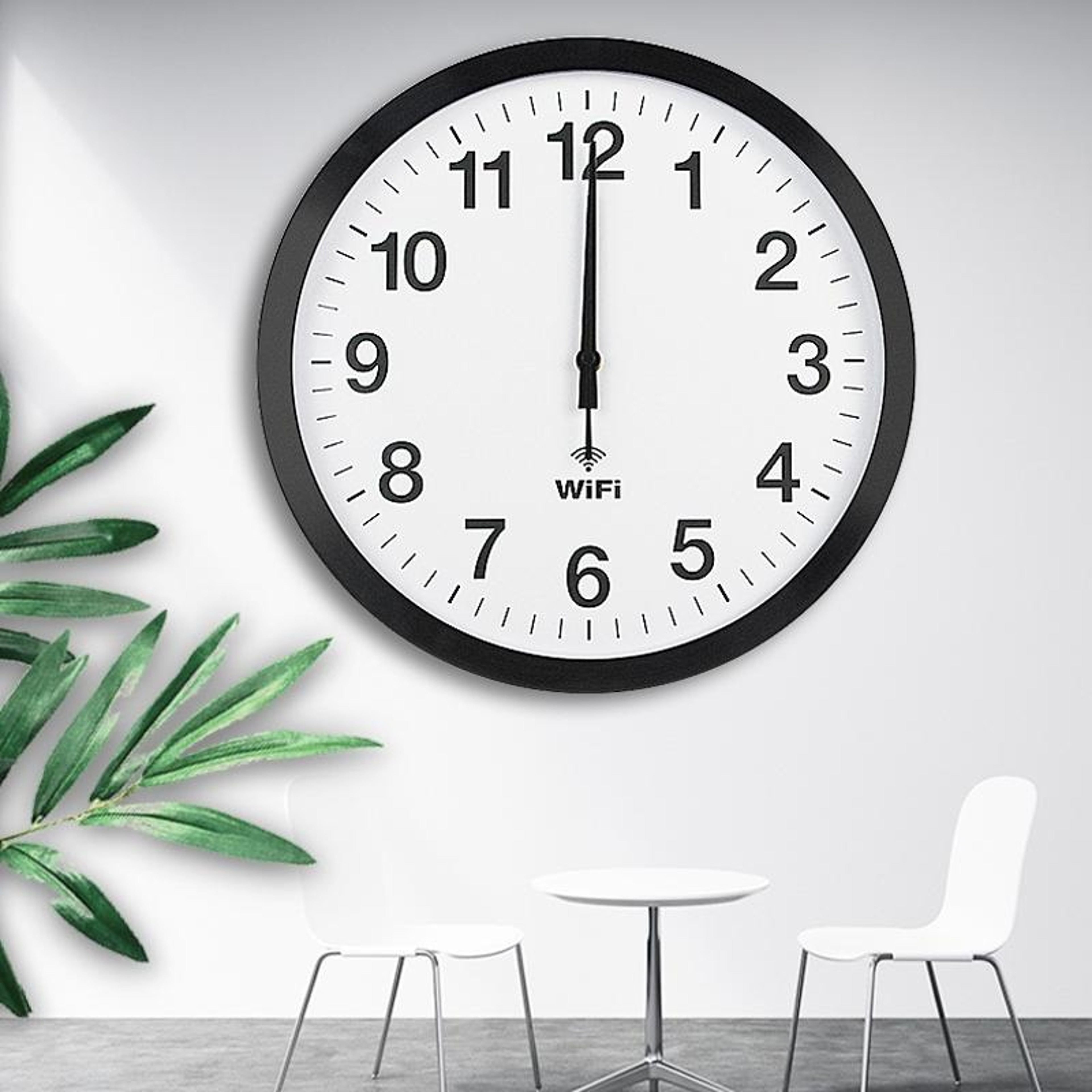 12 Inch Smart WiFi Wall Clock With Auto Time Sync Silent Modern Minimalist Clock 0