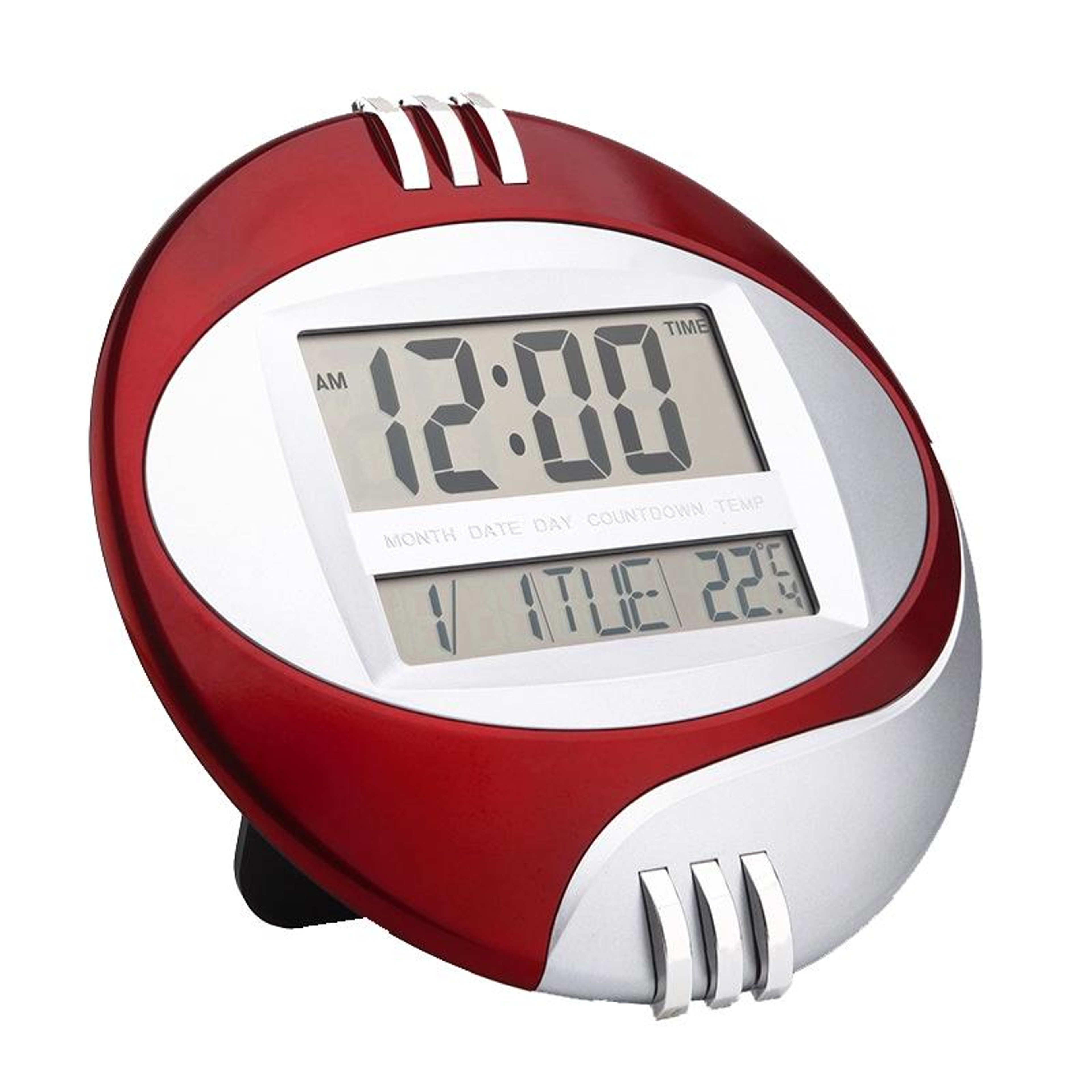 Modern Silent Digital Wall Clock With Large LCD Display Temperature Monitor  Snooze Alarm 1