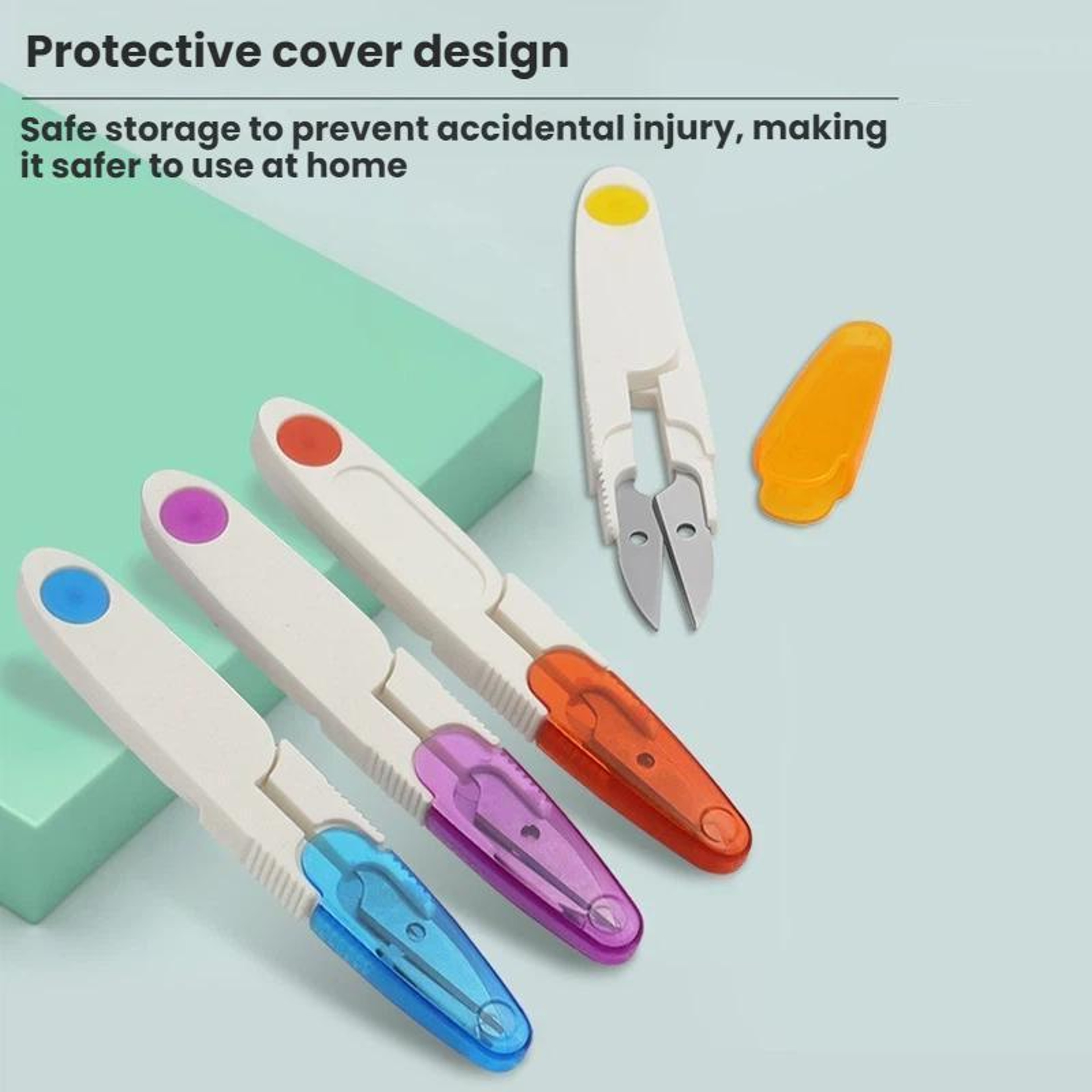 Cross Stitch Scissors With Protective Cover For Thread Trimming  Sewing Crafts 3