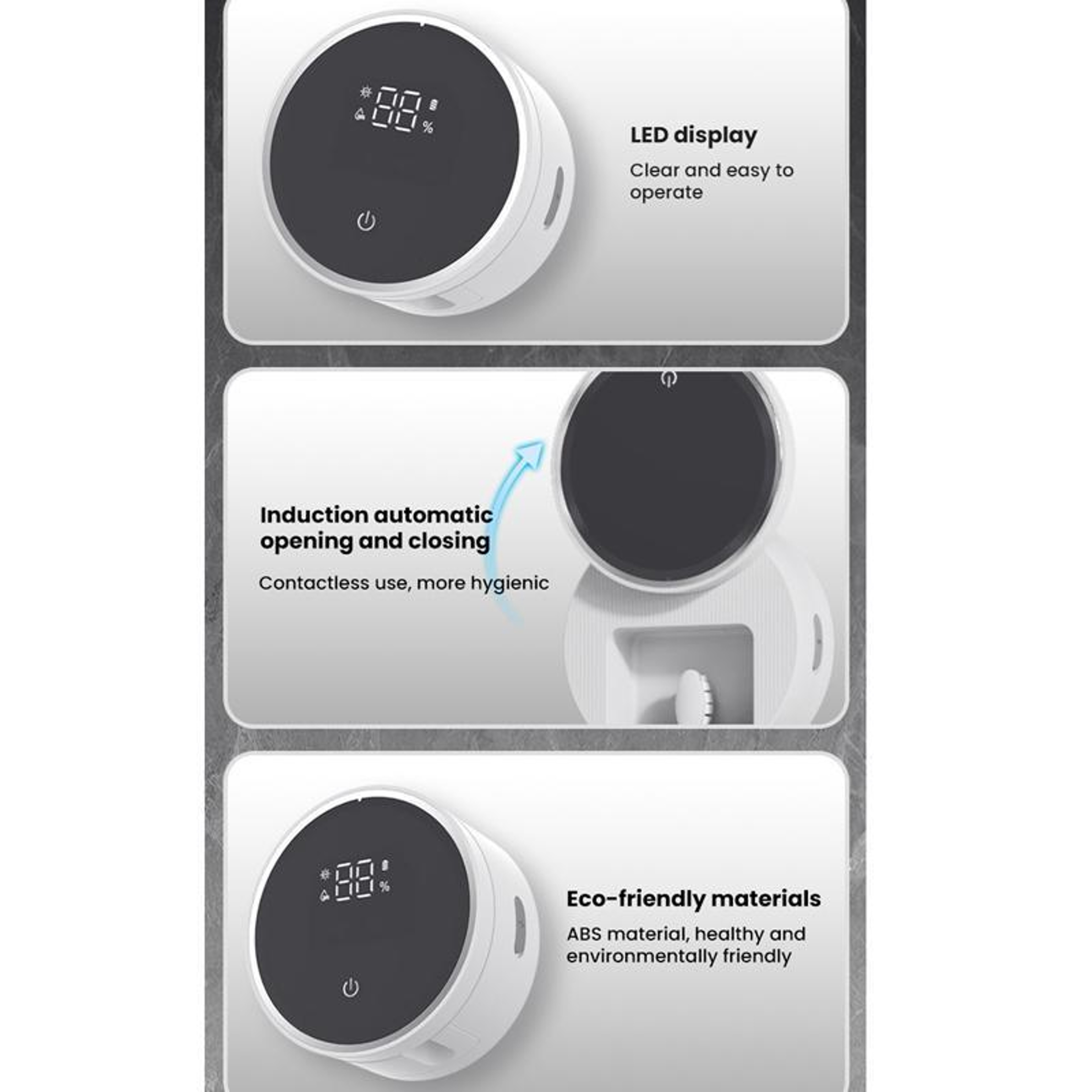 Smart UV Toothbrush Sanitizer Holder with Razor Rack & Sensor Display – view 5