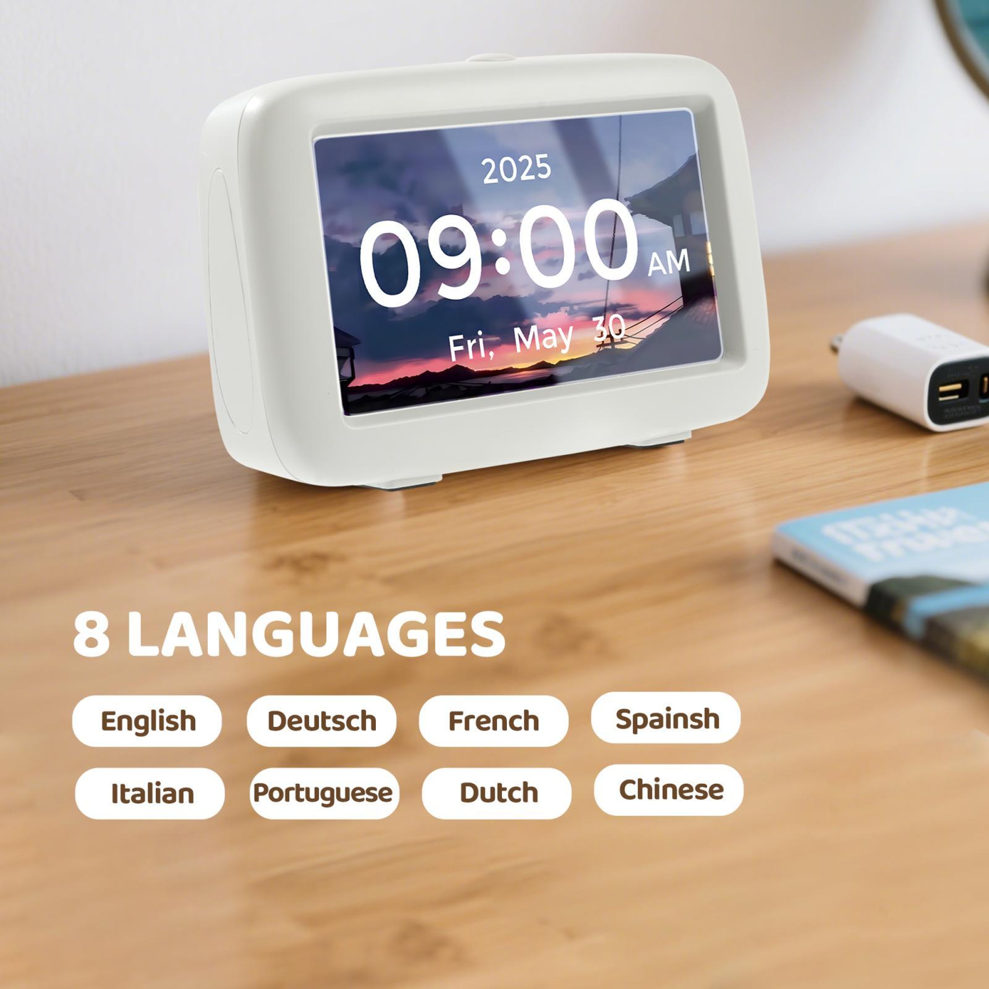 4.3 Inch Digital Dementia Clock with Date Display and Auto Brightness – view 6