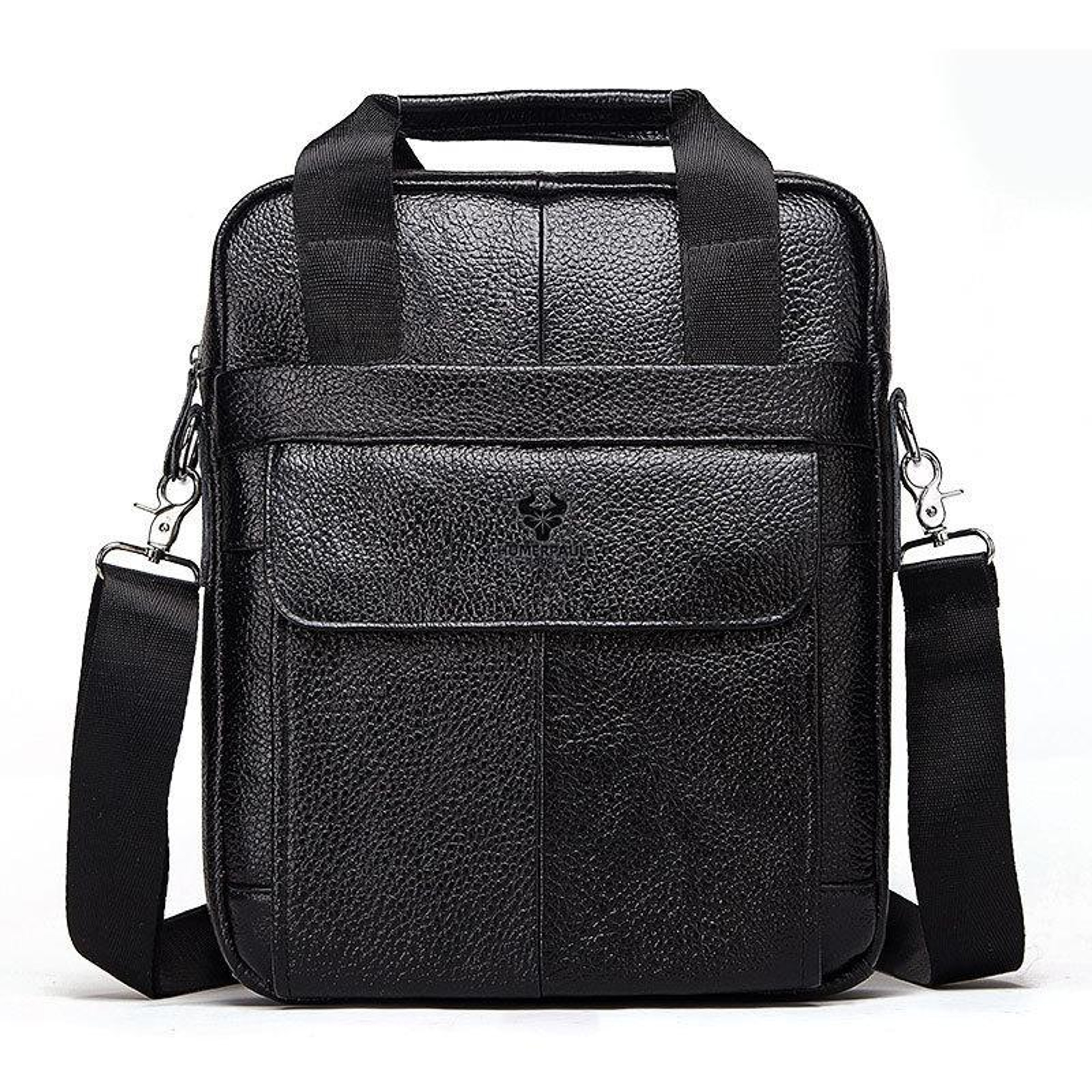 Vintage Leather Messenger Bag For Men Business Commuter Crossbody Briefcase 0
