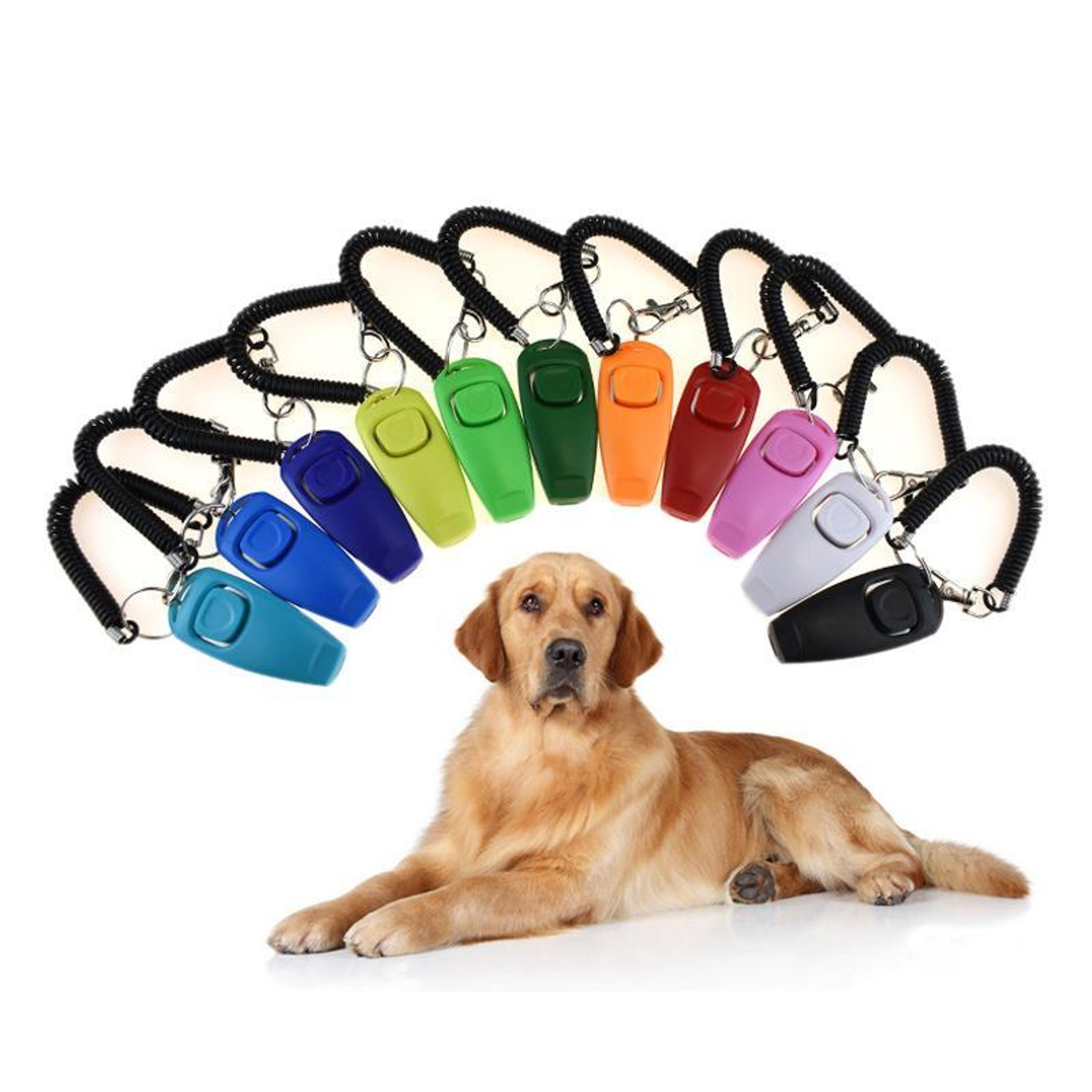 2in1 Dog Training Clicker  Dog Whistle With Adjustable Wristband For Pet Obedience Training 1