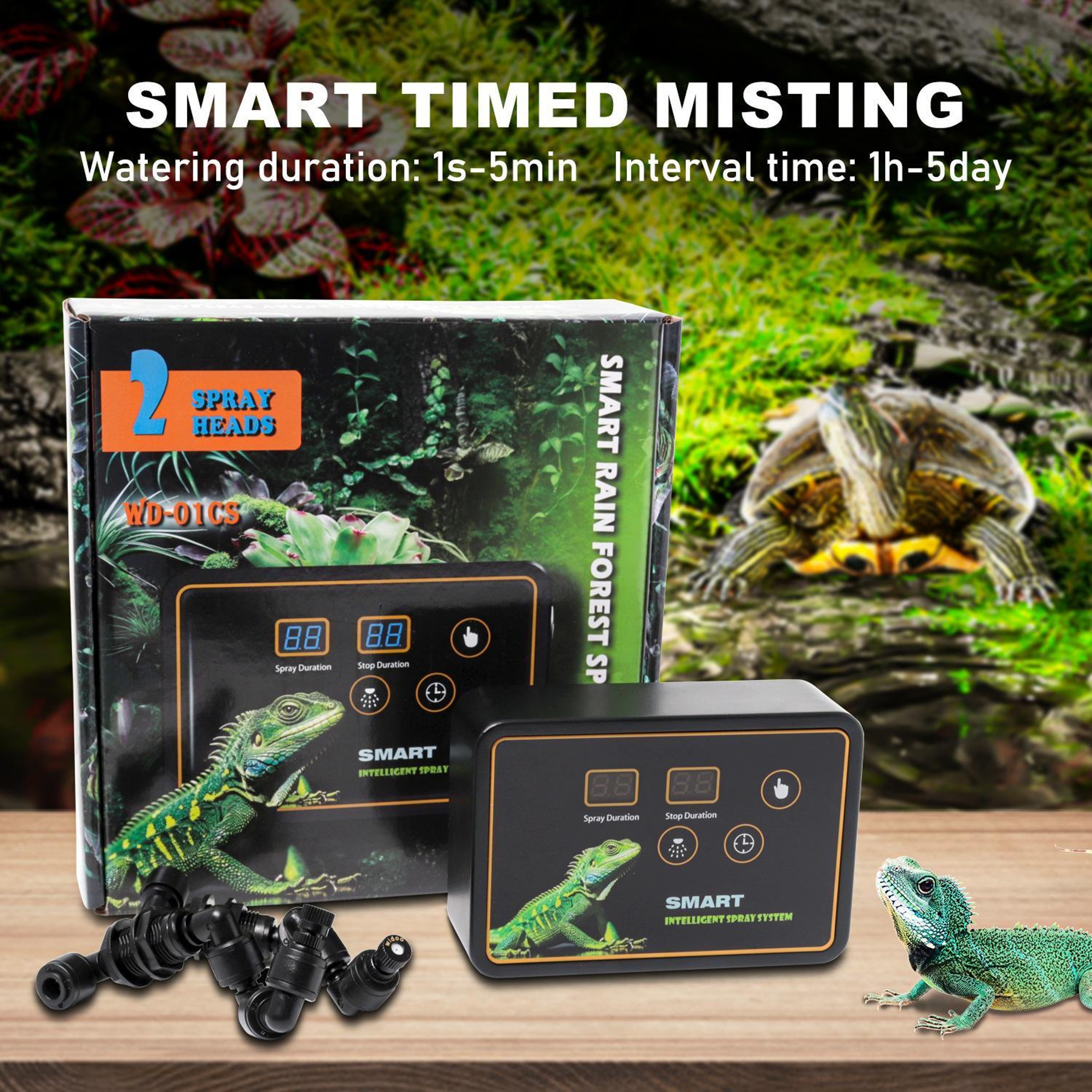 Smart Reptile Misting System with Timer for Terrariums and Rainforest Habitats – view 3