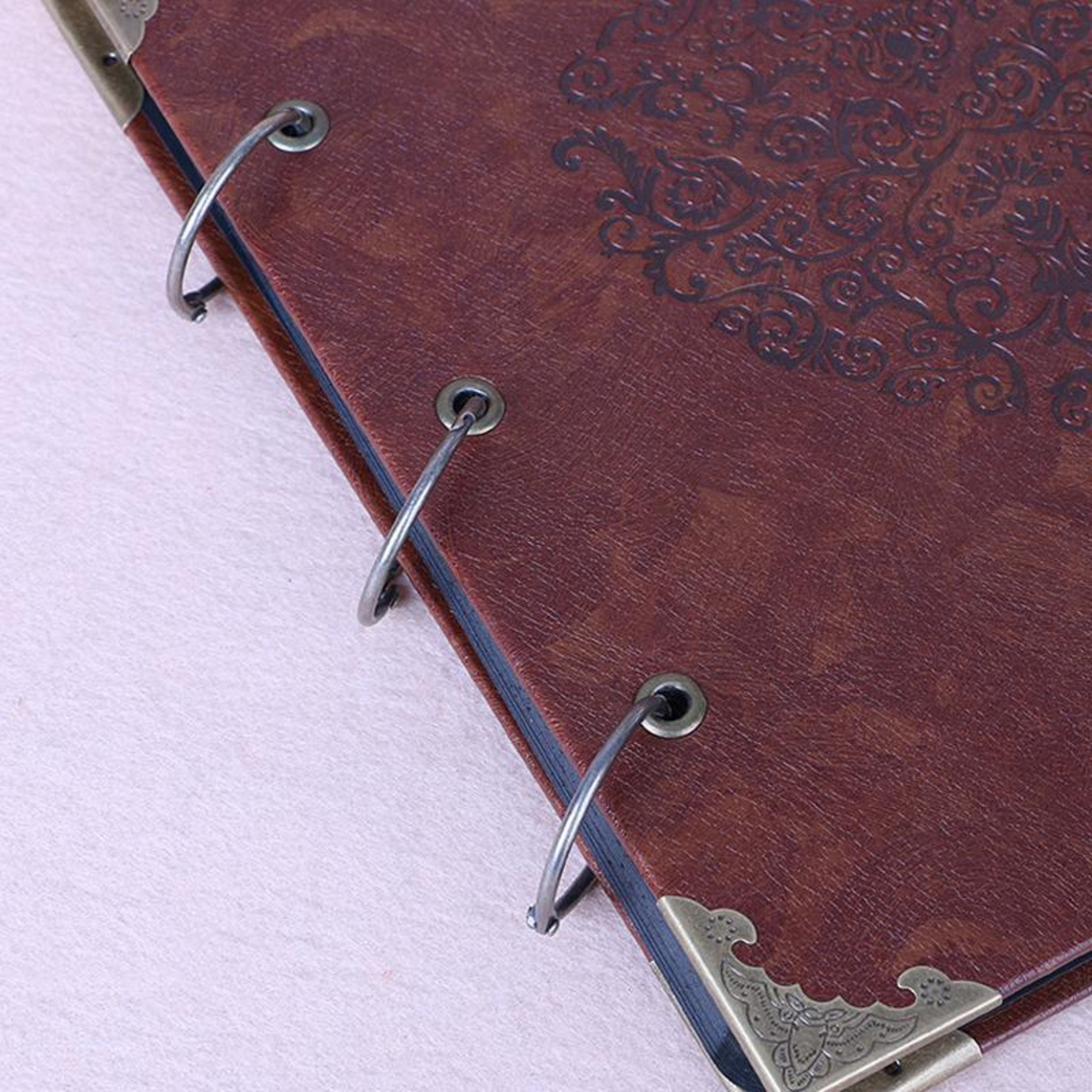 Vintage Leather Scrapbook Album 16 Inch DIY Memory Photo Binder Random Color – view 5