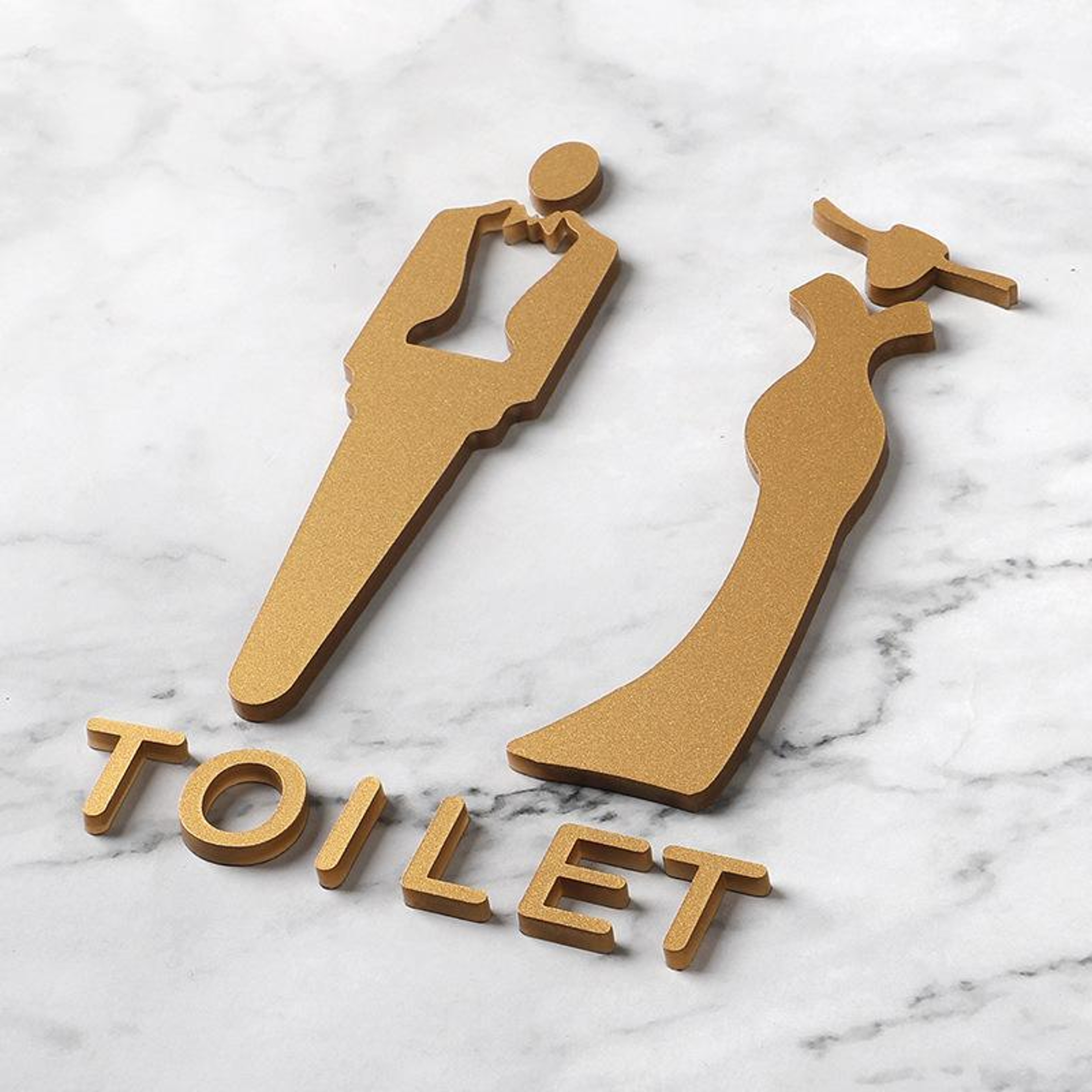 Modern Acrylic Bathroom Sign 3D Restroom Door Sticker For Hotels Offices  Public Spaces 6