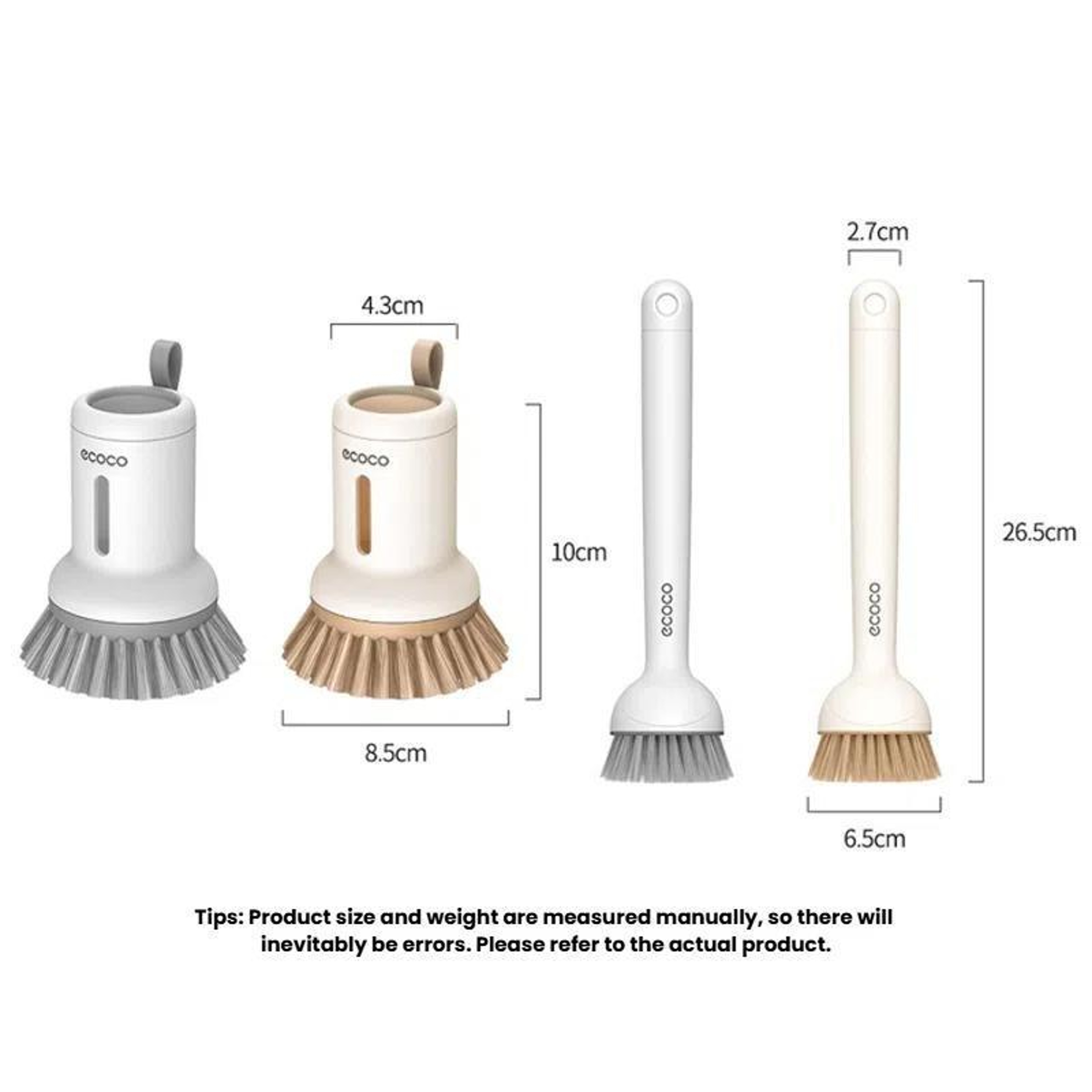 2PCS Dishwashing Brush With Soap Dispenser  Rotating Long Handle For Pots And Pans 6