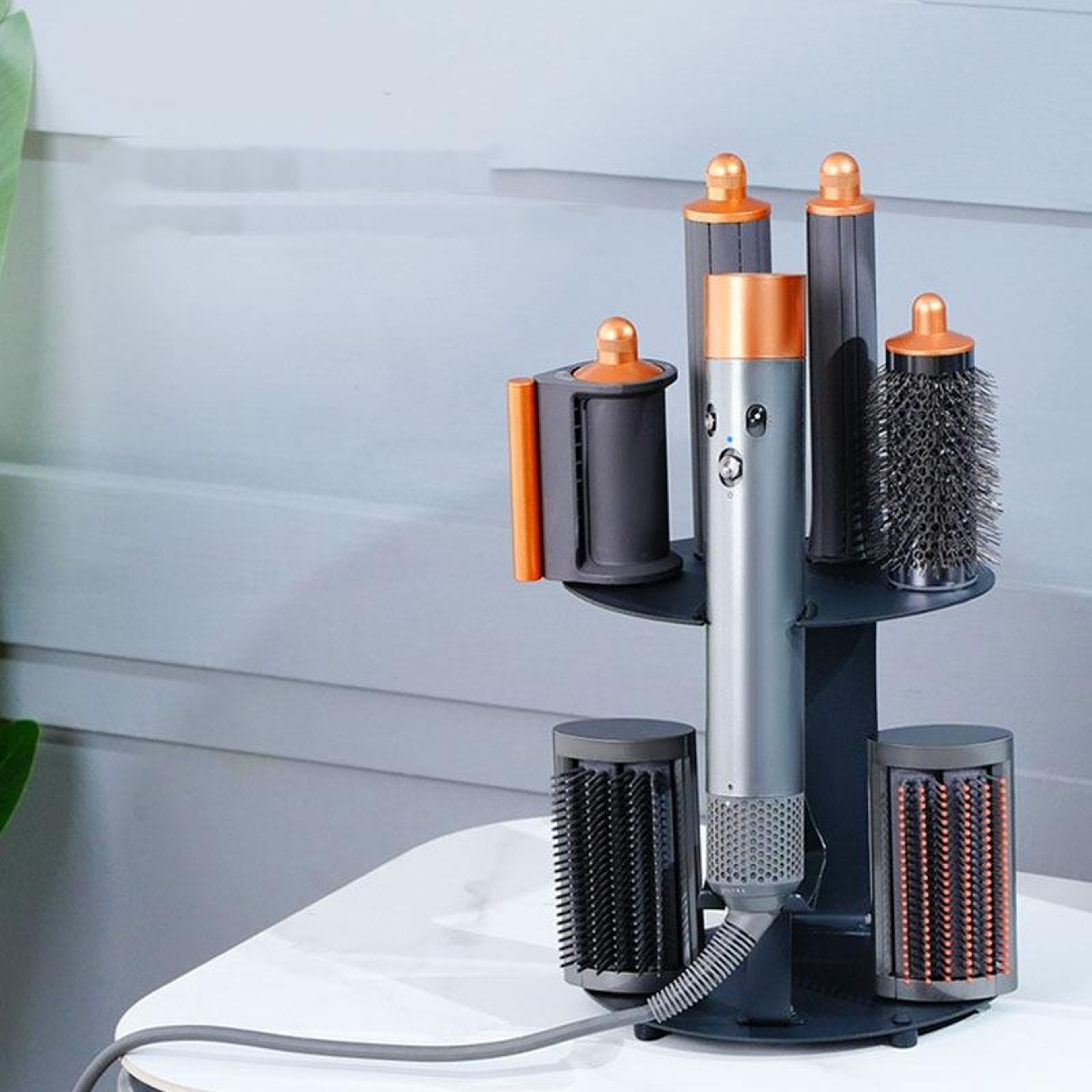 Dyson Airwrap Holder Wall Mount & Desktop Organizer Rack with Carbon Steel Storage – view 1