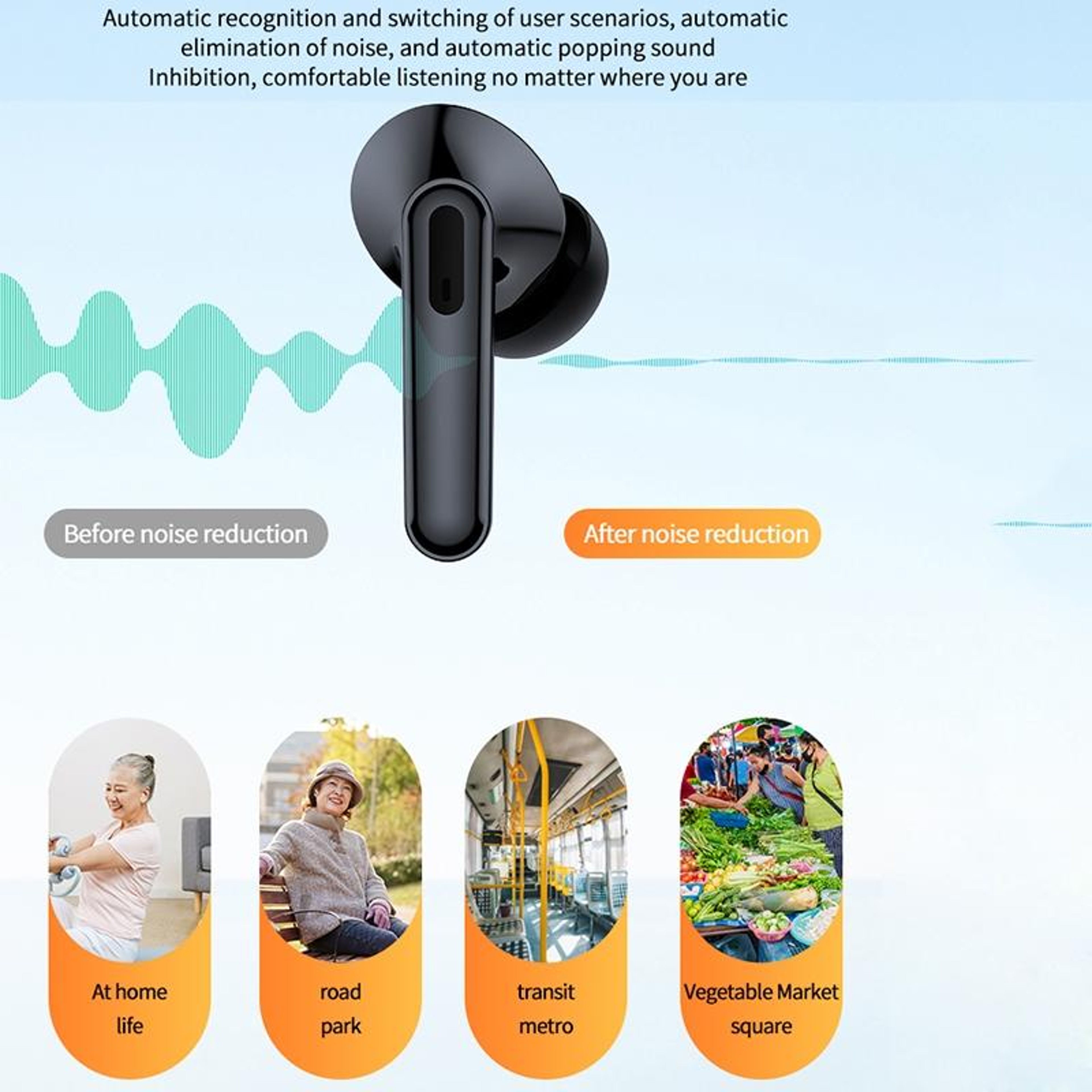 Bluetooth 5.3 AI Noise Cancelling Hearing Aid Earbuds – view 13