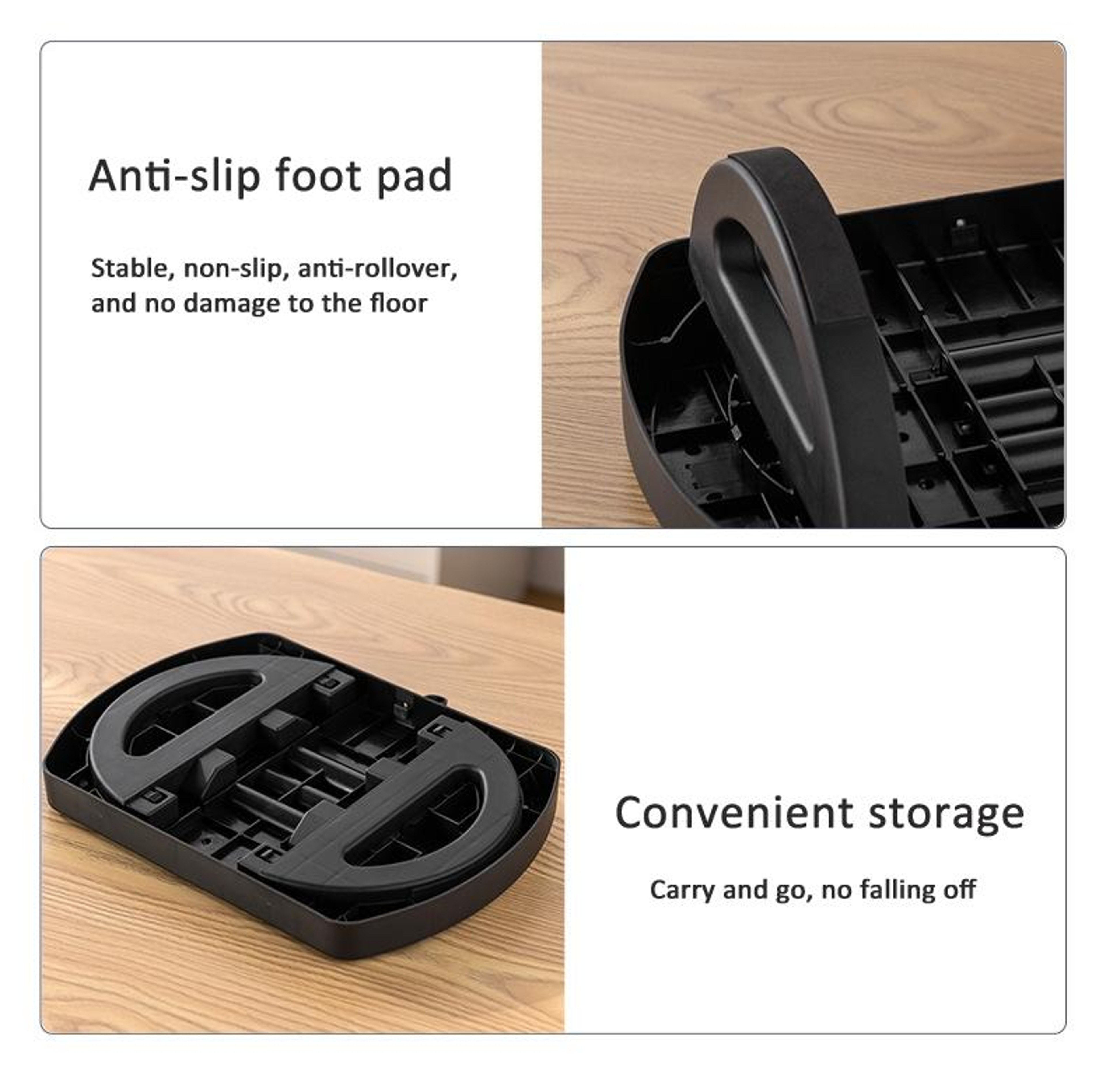 Swing Massage Foot Rest Stool With Rollers And Handle For Office  Home Comfort 5