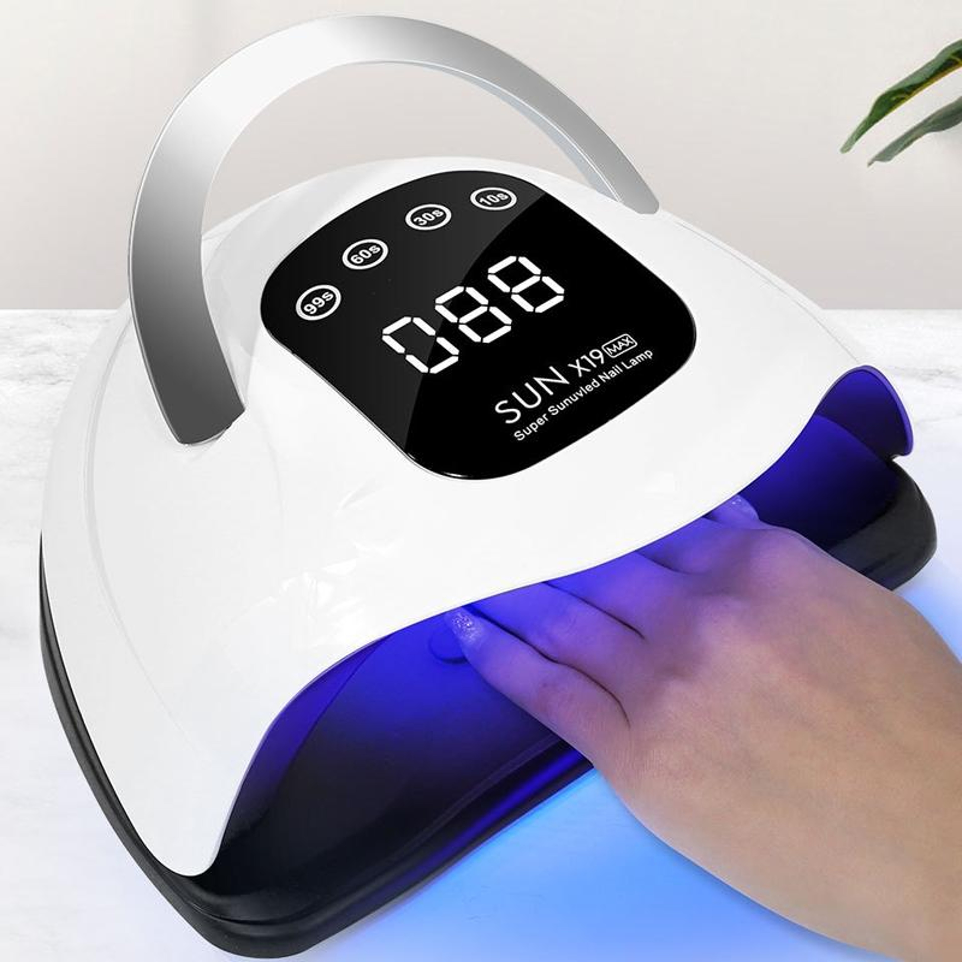UV LED Nail Lamp With LCD Timer Fast Gel Nail Dryer For Salon Quality Manicures 0