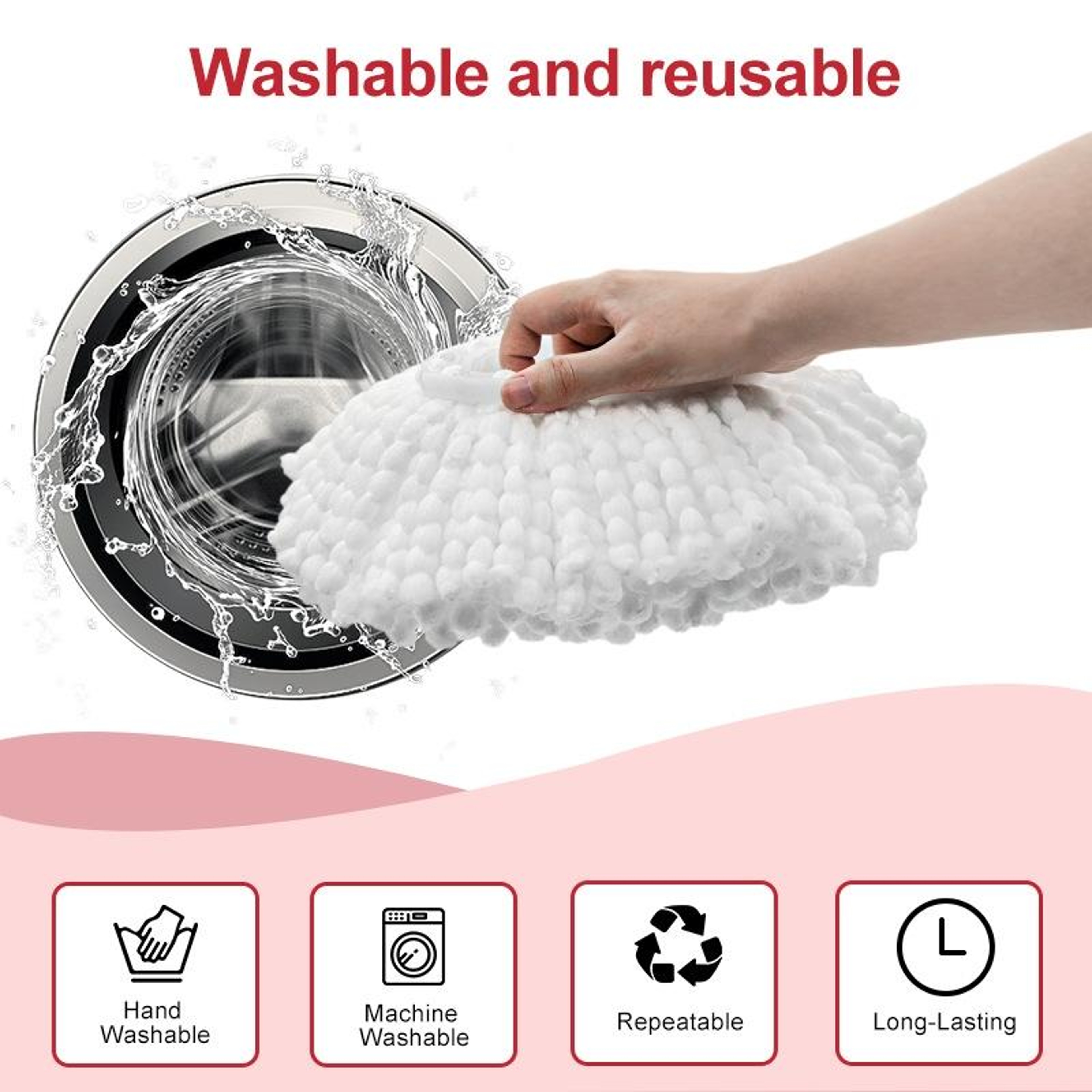 Microfiber Spin Mop Replacement Pad For OCedar  Vileda Floor Cleaning Systems 3