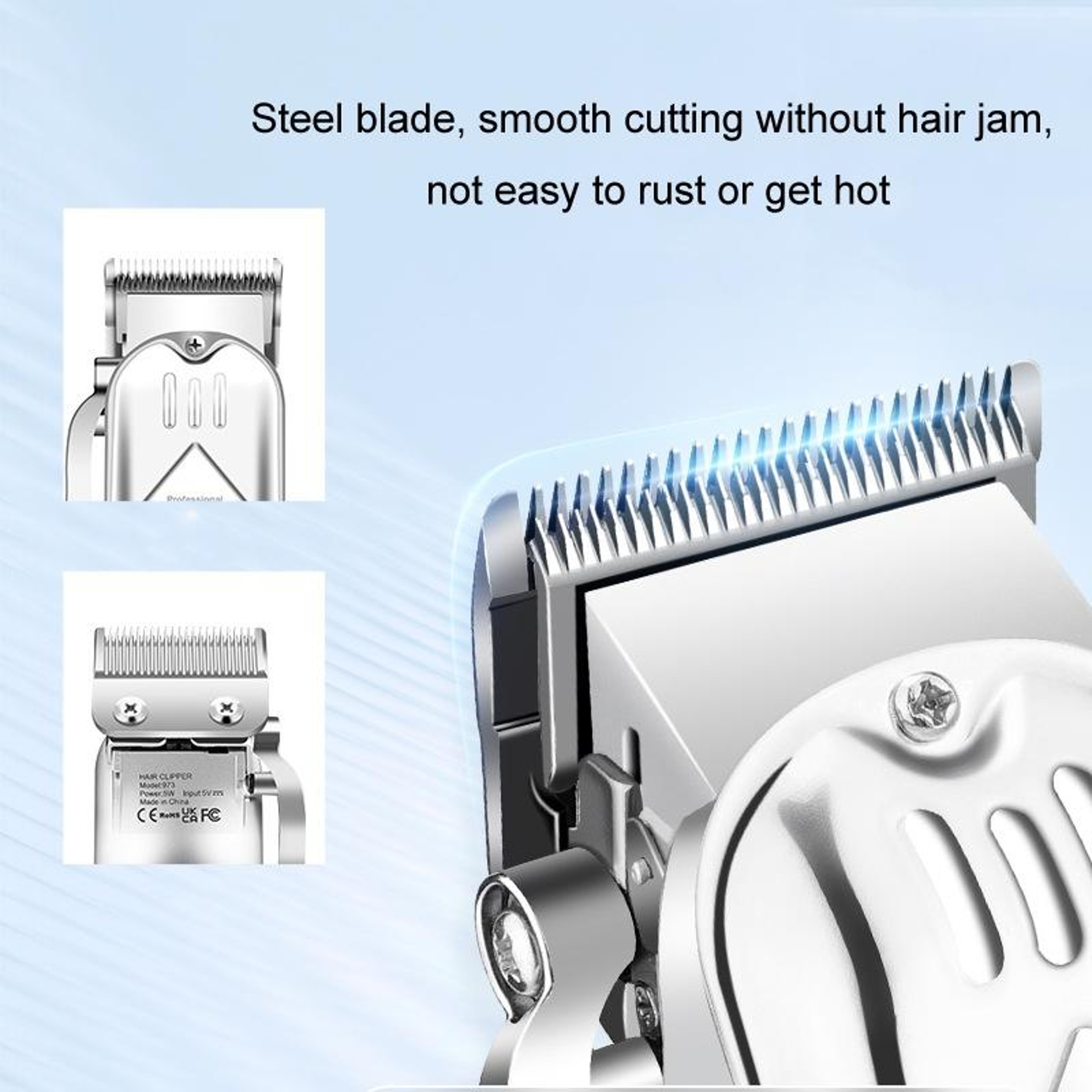 Professional Hair Clipper Set for Men with Rechargeable Trimmer & Electric Shaver Kit – view 3