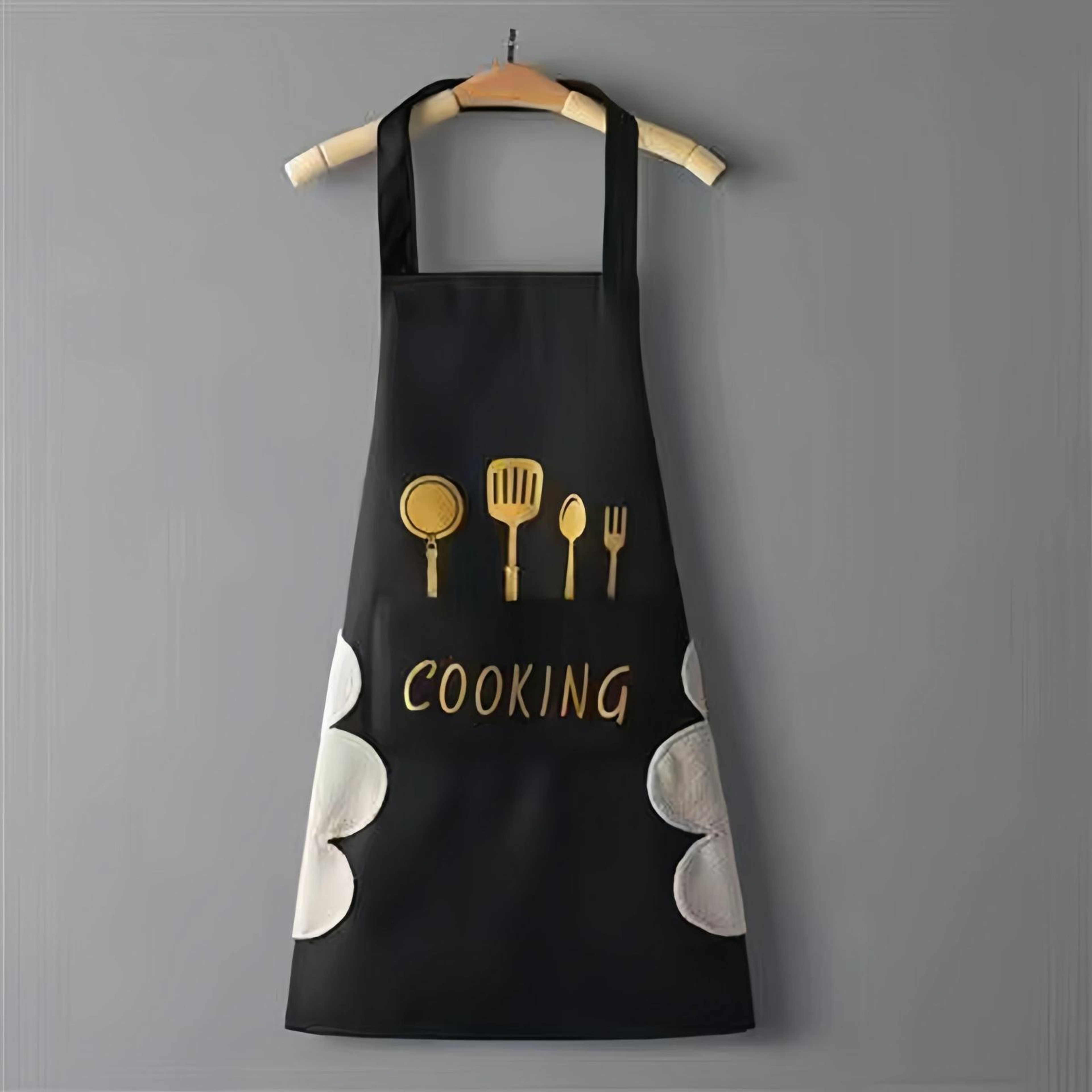 Waterproof Apron With Phone Pocket  OilResistant Kitchen Smock 5