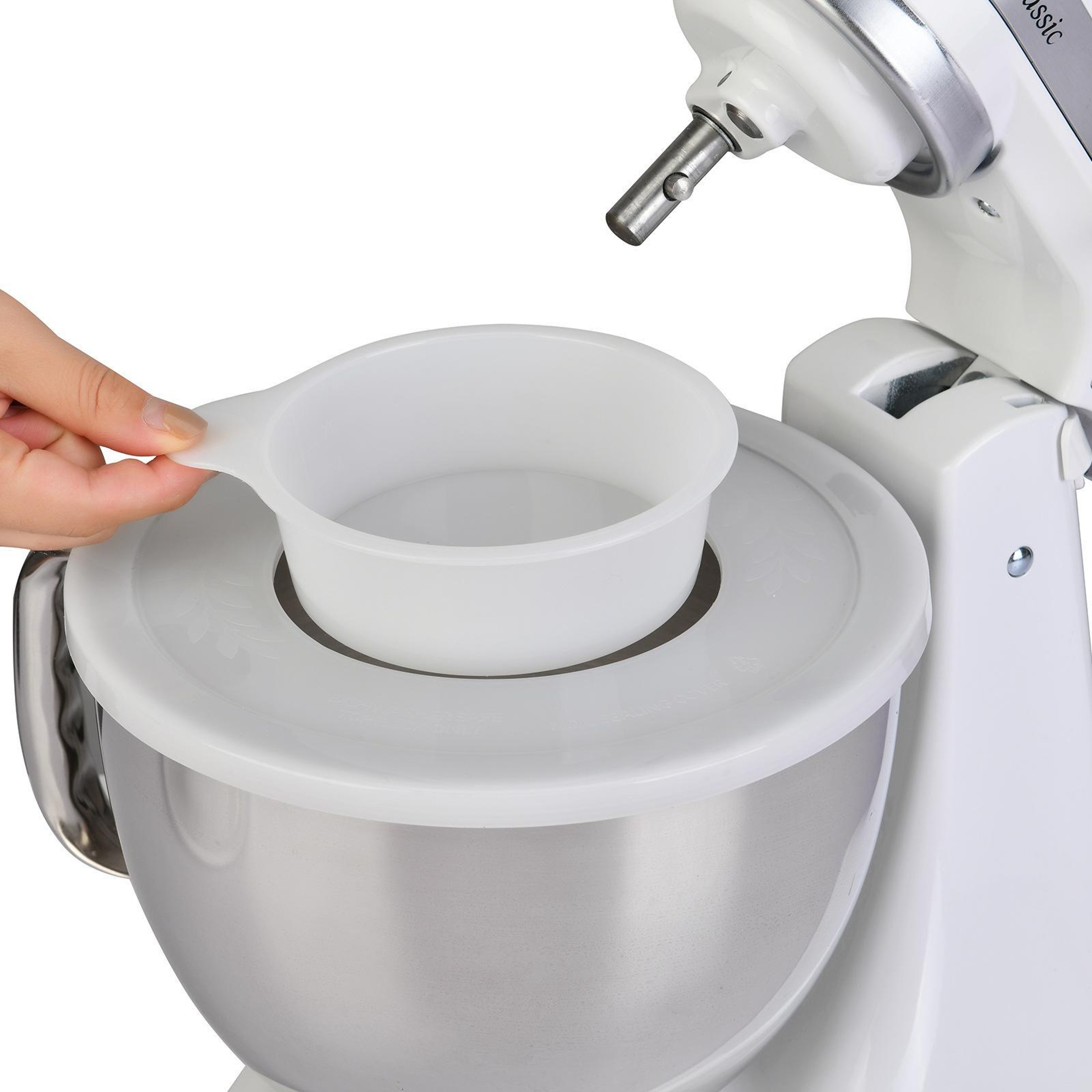 Kitchen 4.5-5 QT Mixer Splash Guard Cover with Pouring Chute and Mess-Free Shield – view 4