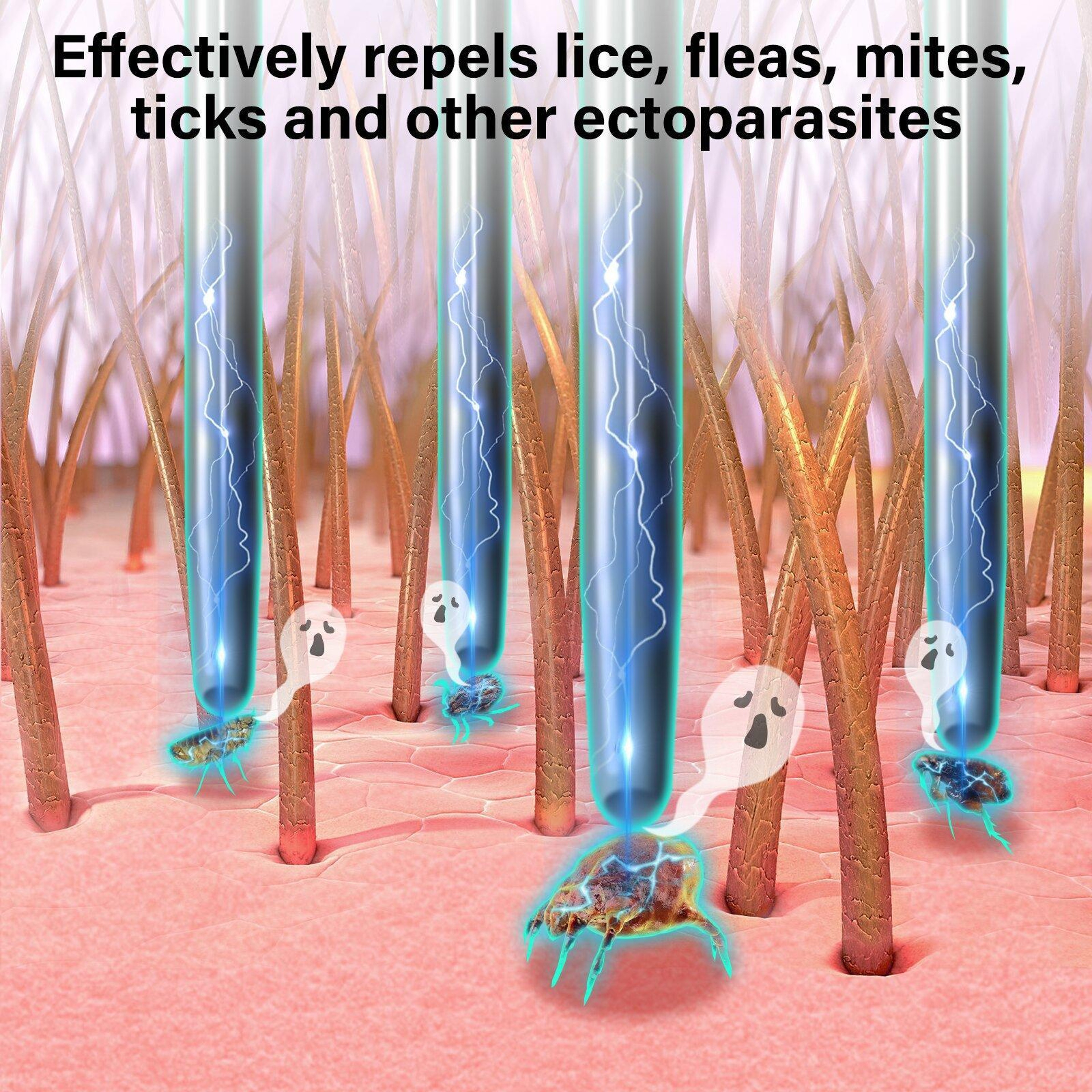 Electronic Pet Flea Comb For Dogs  Cats Rechargeable Tick And Lice Removal Brush 2