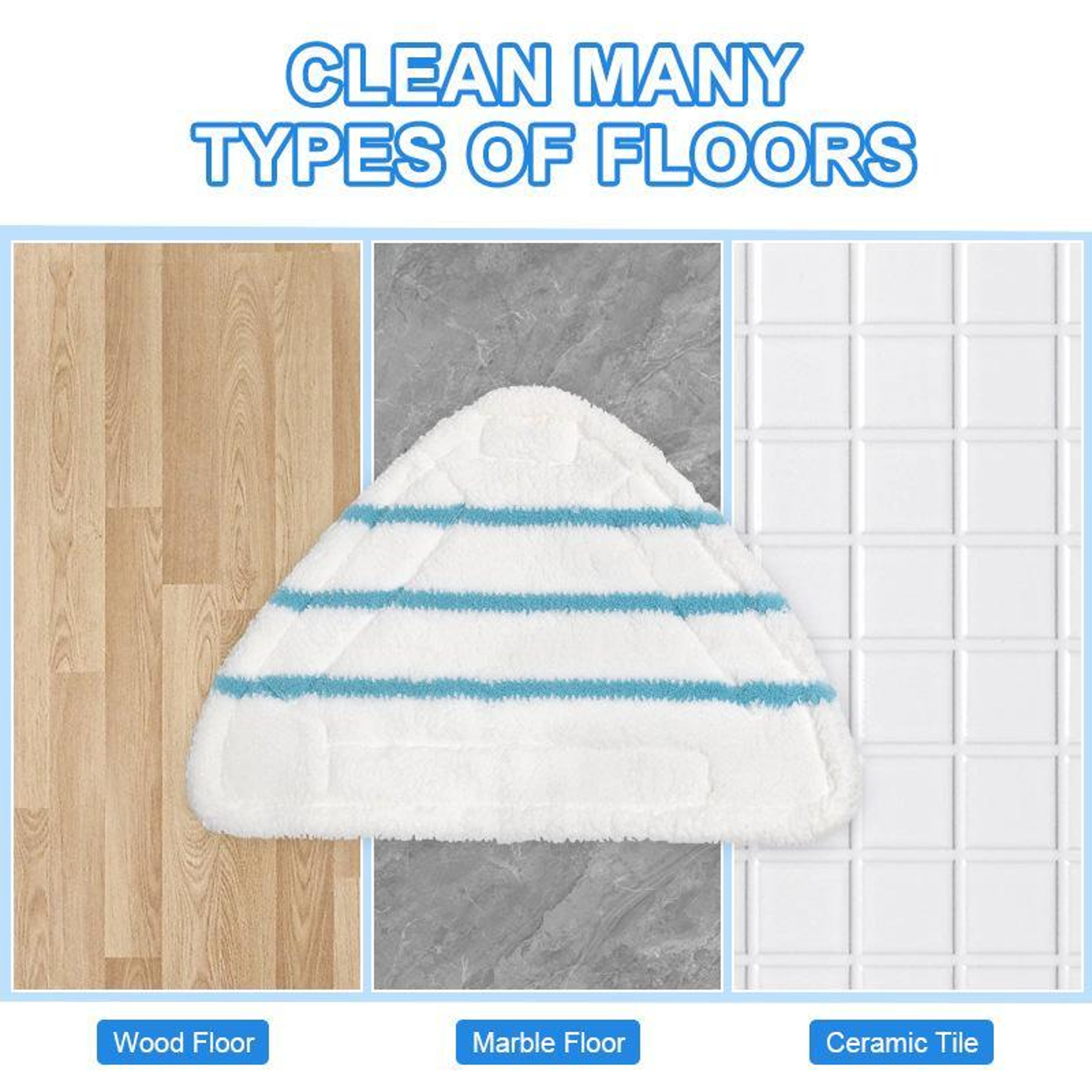 Microfiber Steam Mop Replacement Pads 2 Pack Washable Reusable Mop Head Cloths – view 5