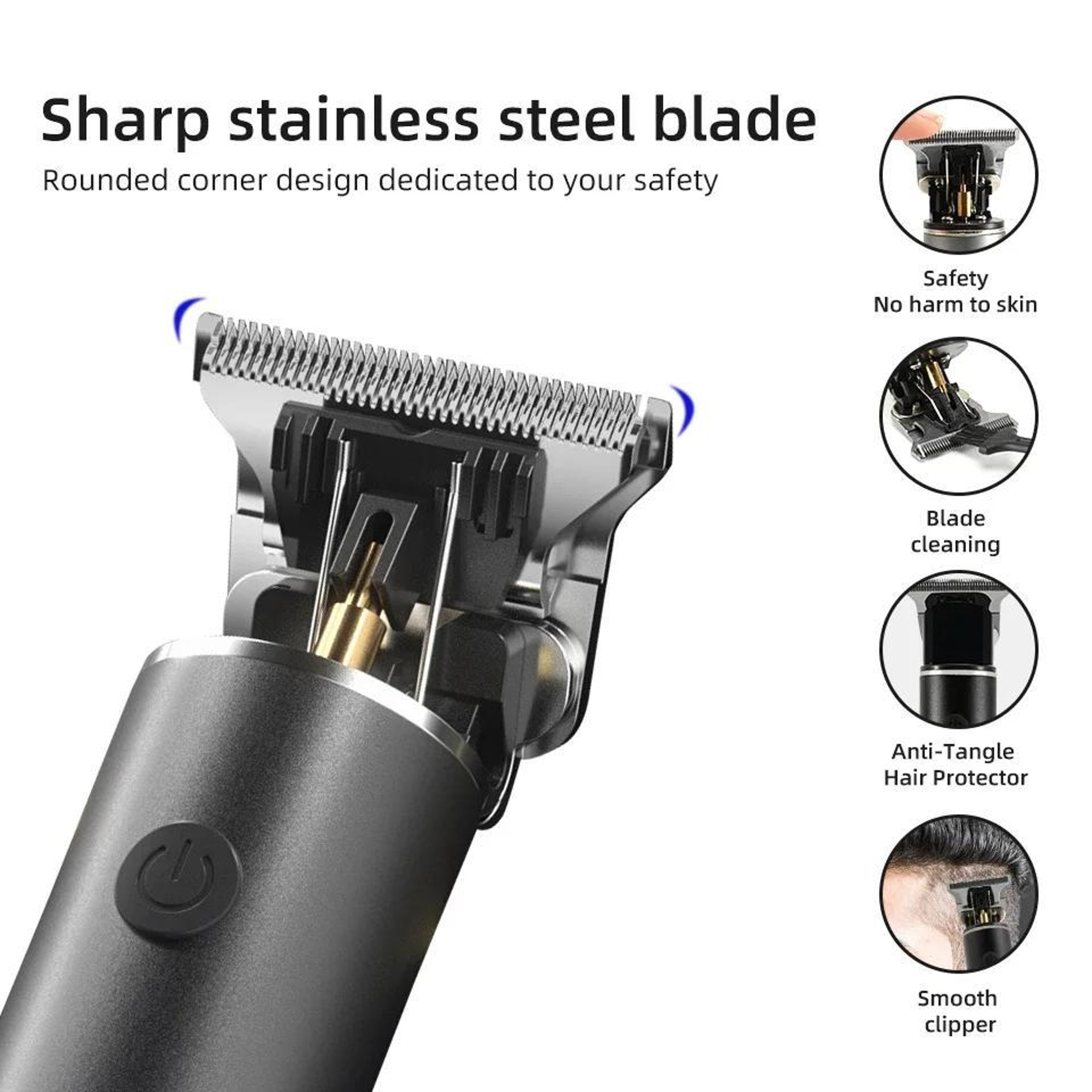 Vintage Zero Gap Hair Clippers for Men Rechargeable T-Blade Beard & Bald Head Trimmer – view 3