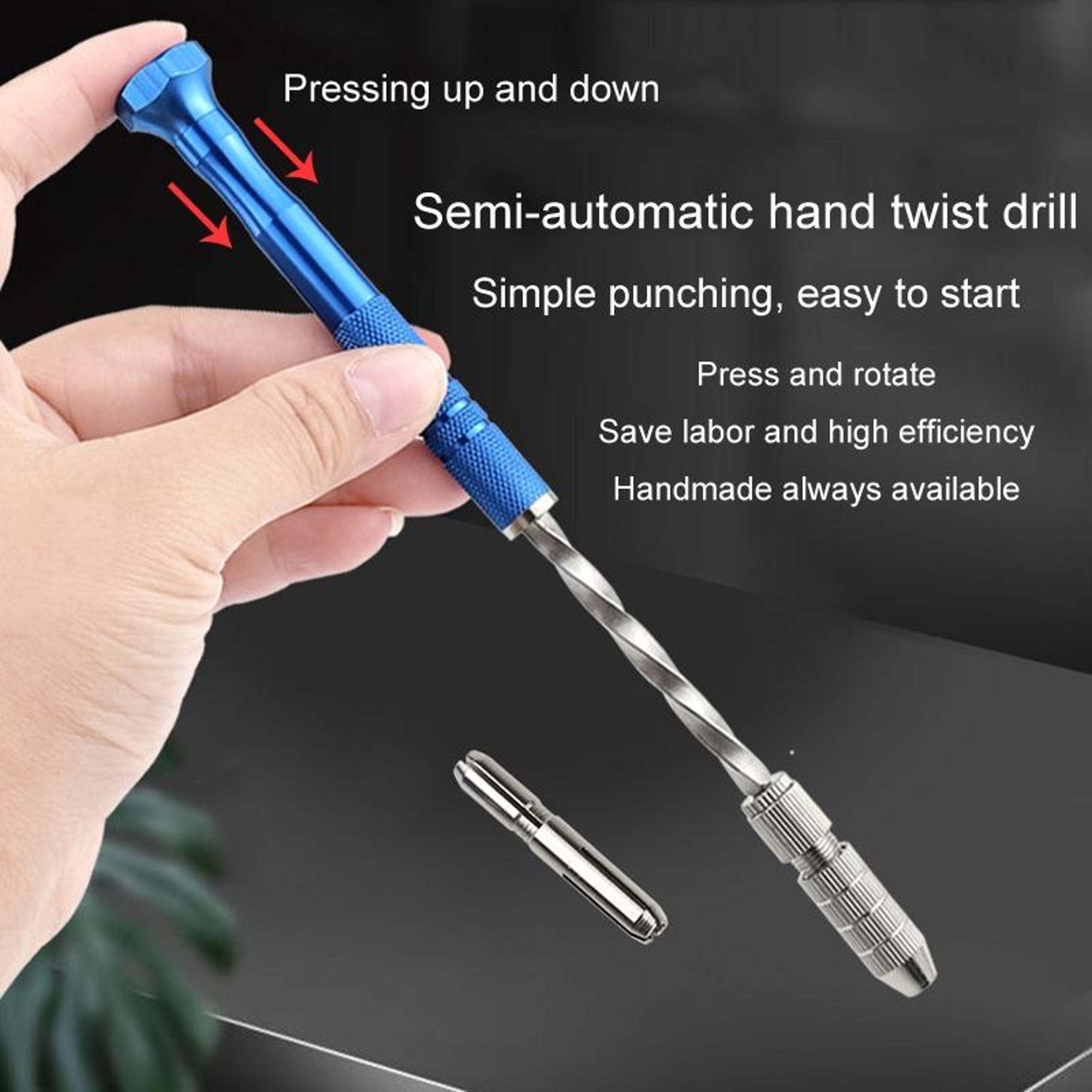Precision Mini Hand Drill For Crafts Jewelry Making  Jade Hole Punching 5