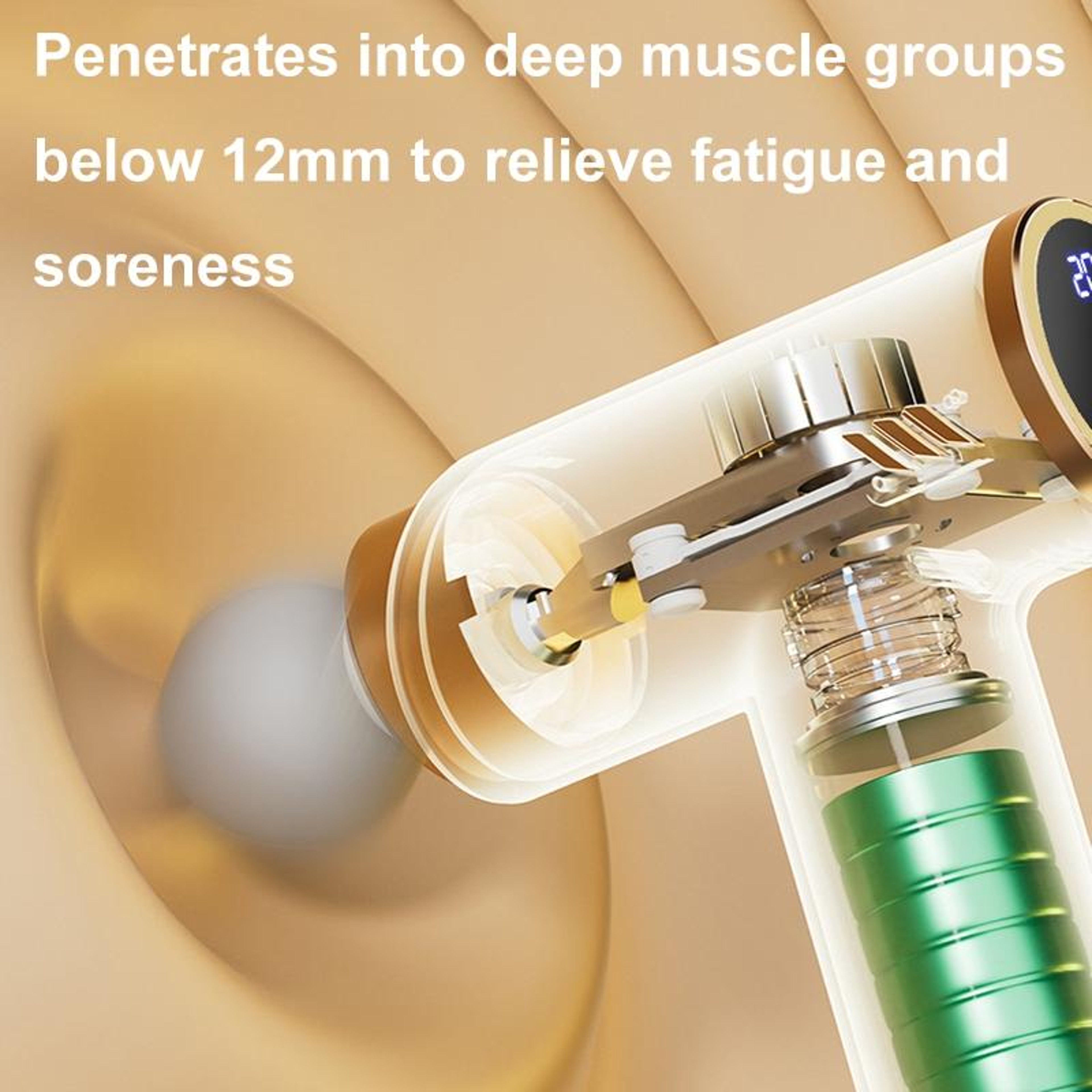 Deep Relief Massage Gun With LCD Display  20Speed Percussion Therapy 3