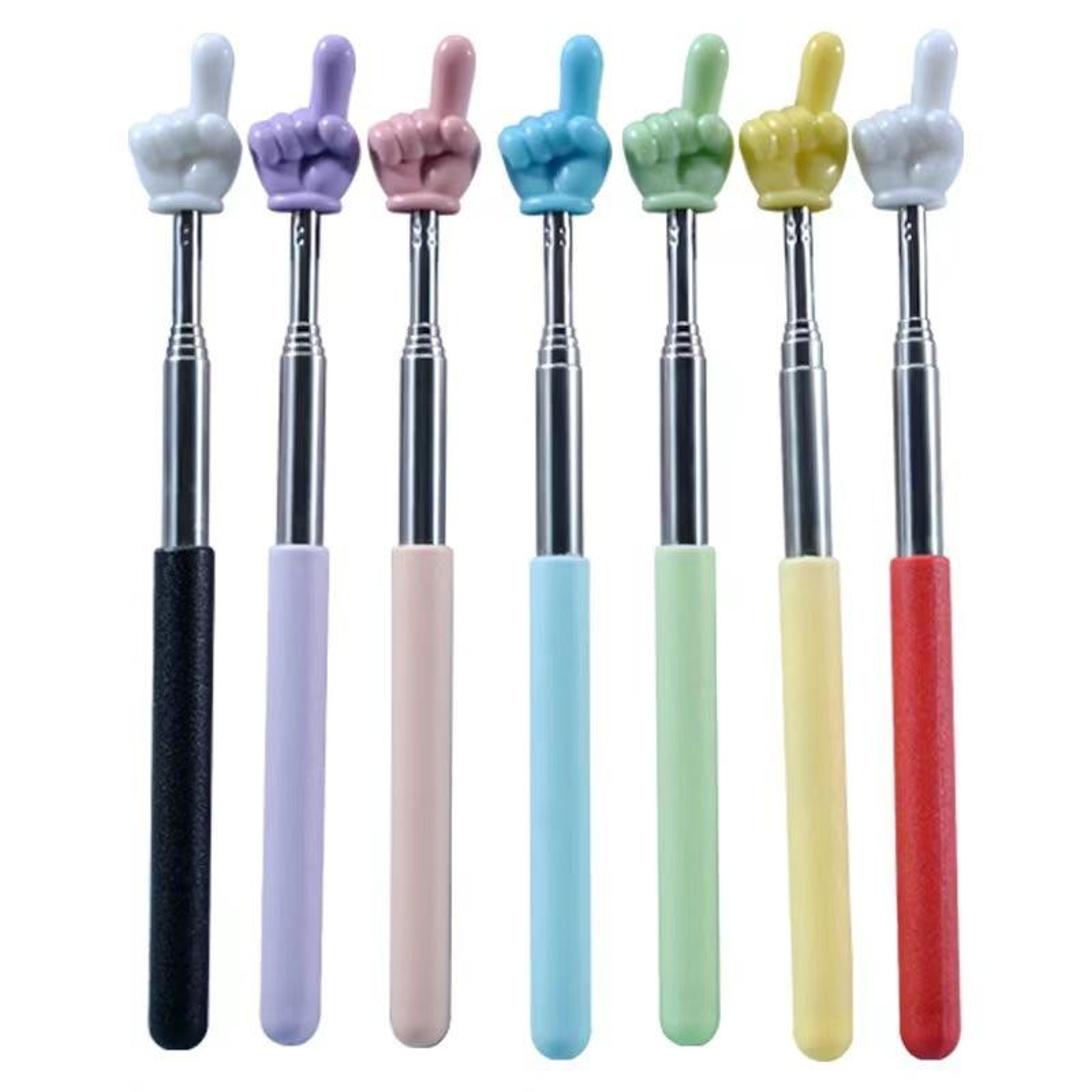 Retractable Teacher Pointer Stick with Extendable Finger for Classroom Reading & Presentations Random Color – view 8