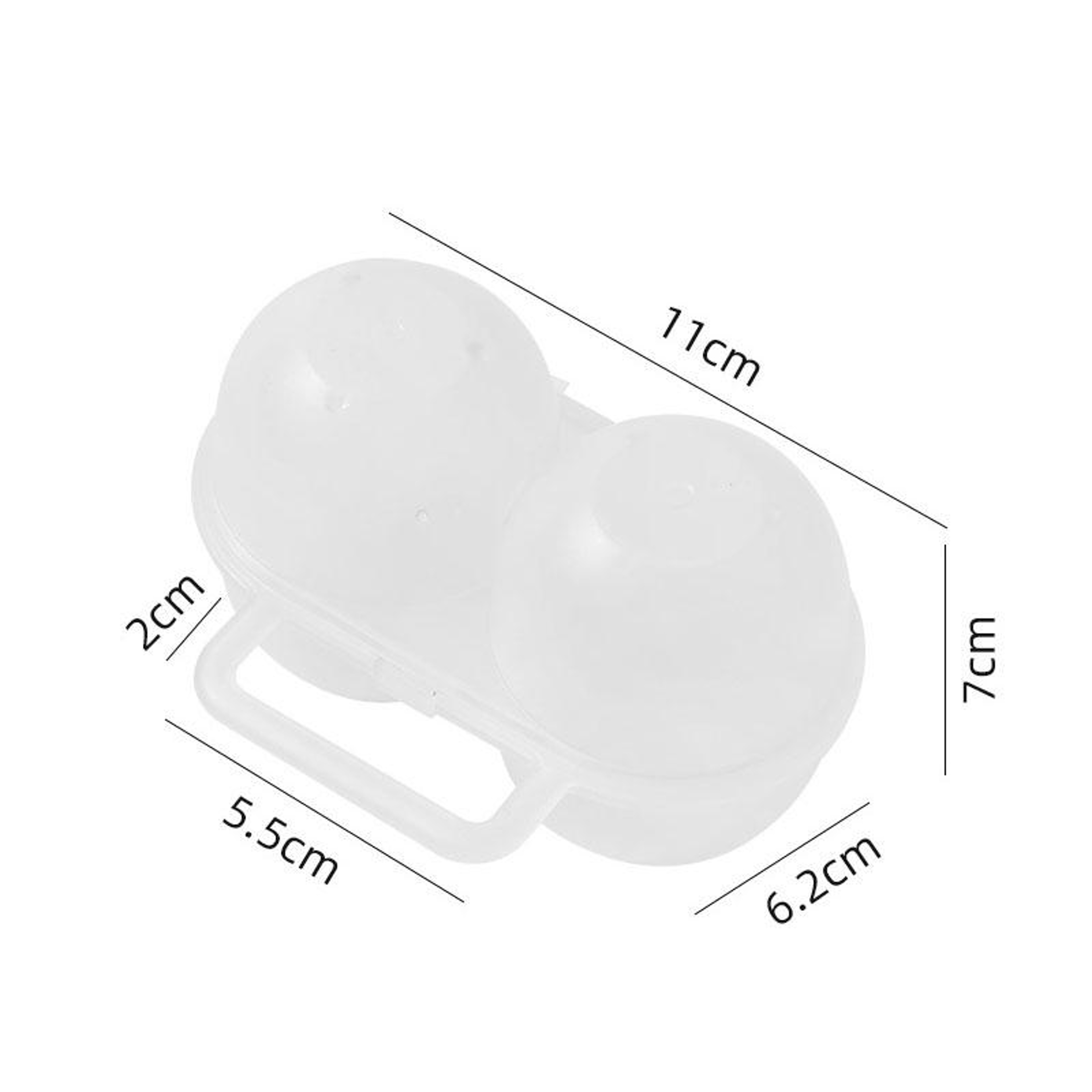 Portable Egg Holder For Camping  Travel Shockproof 2Slot Egg Storage Case 2