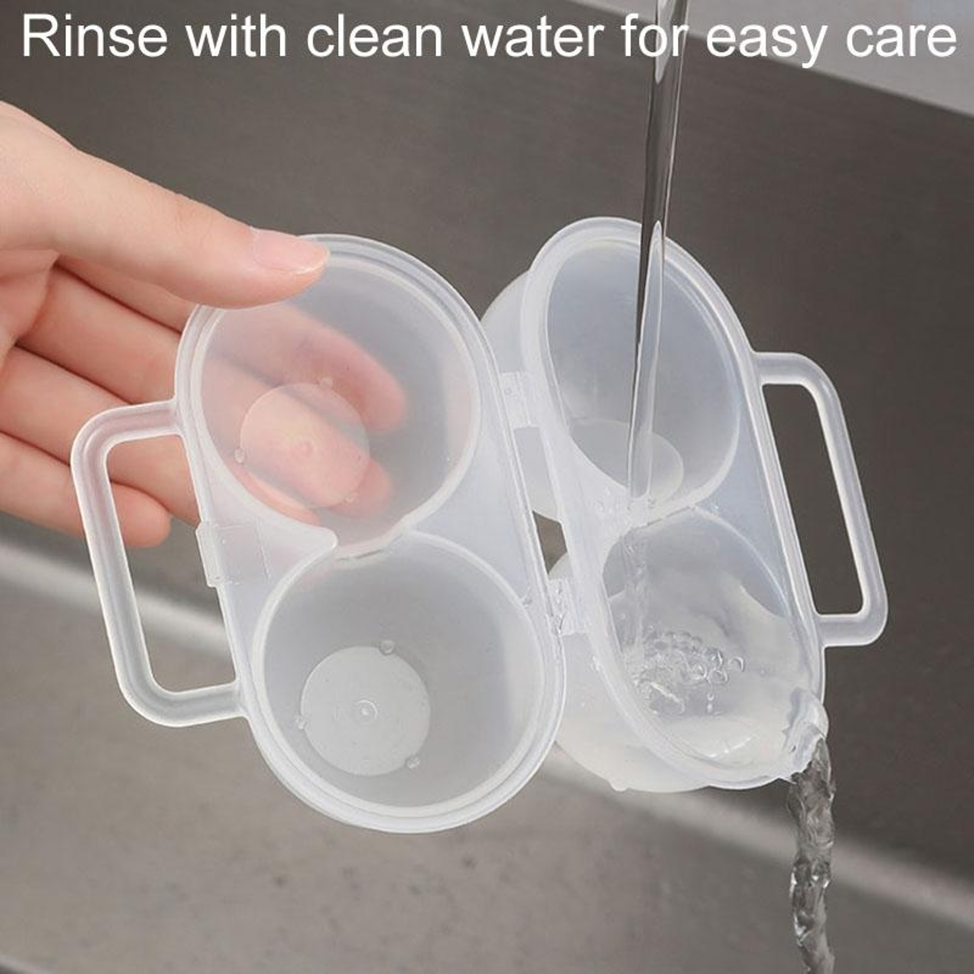 Portable Egg Holder For Camping  Travel Shockproof 2Slot Egg Storage Case 4