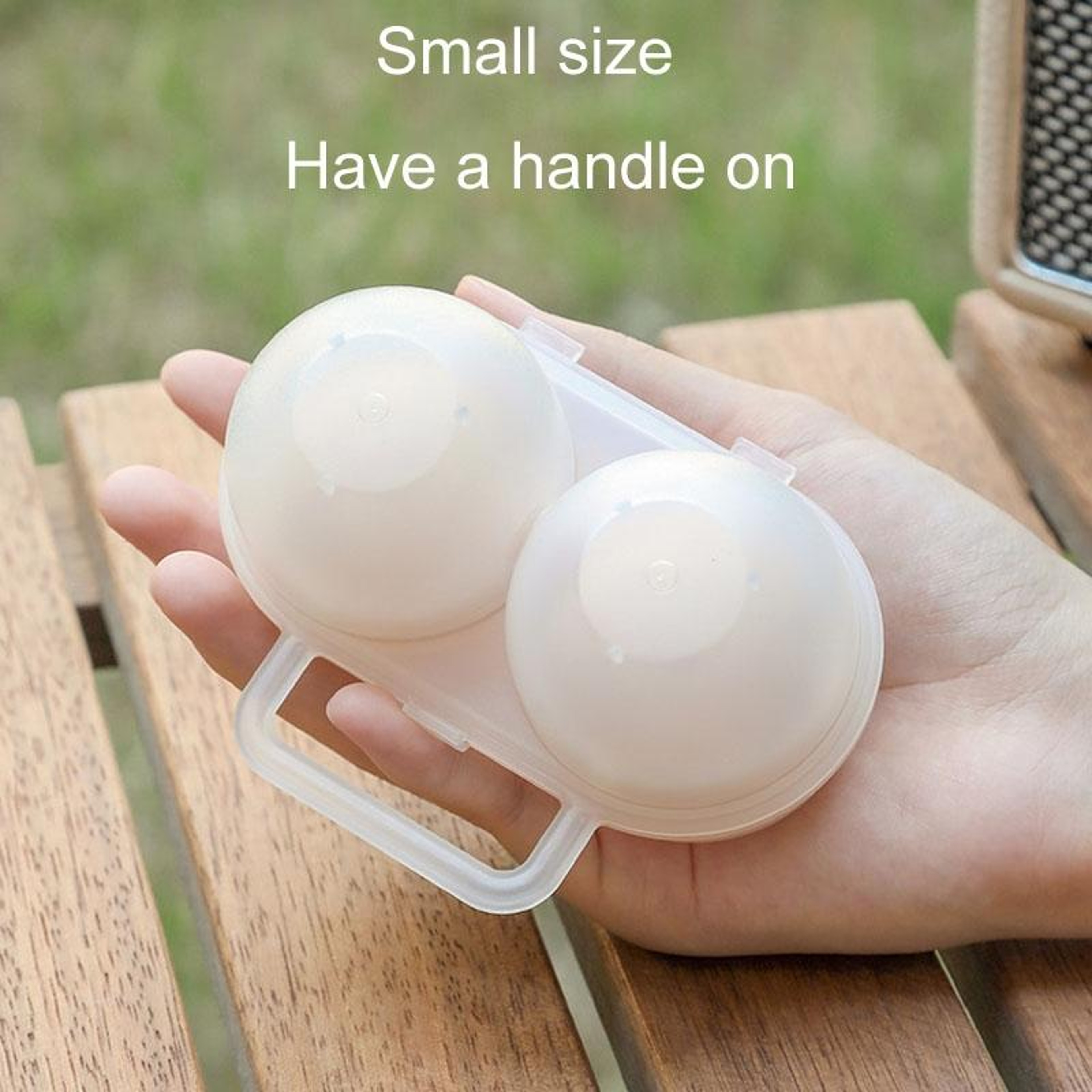 Portable Egg Holder For Camping  Travel Shockproof 2Slot Egg Storage Case 5