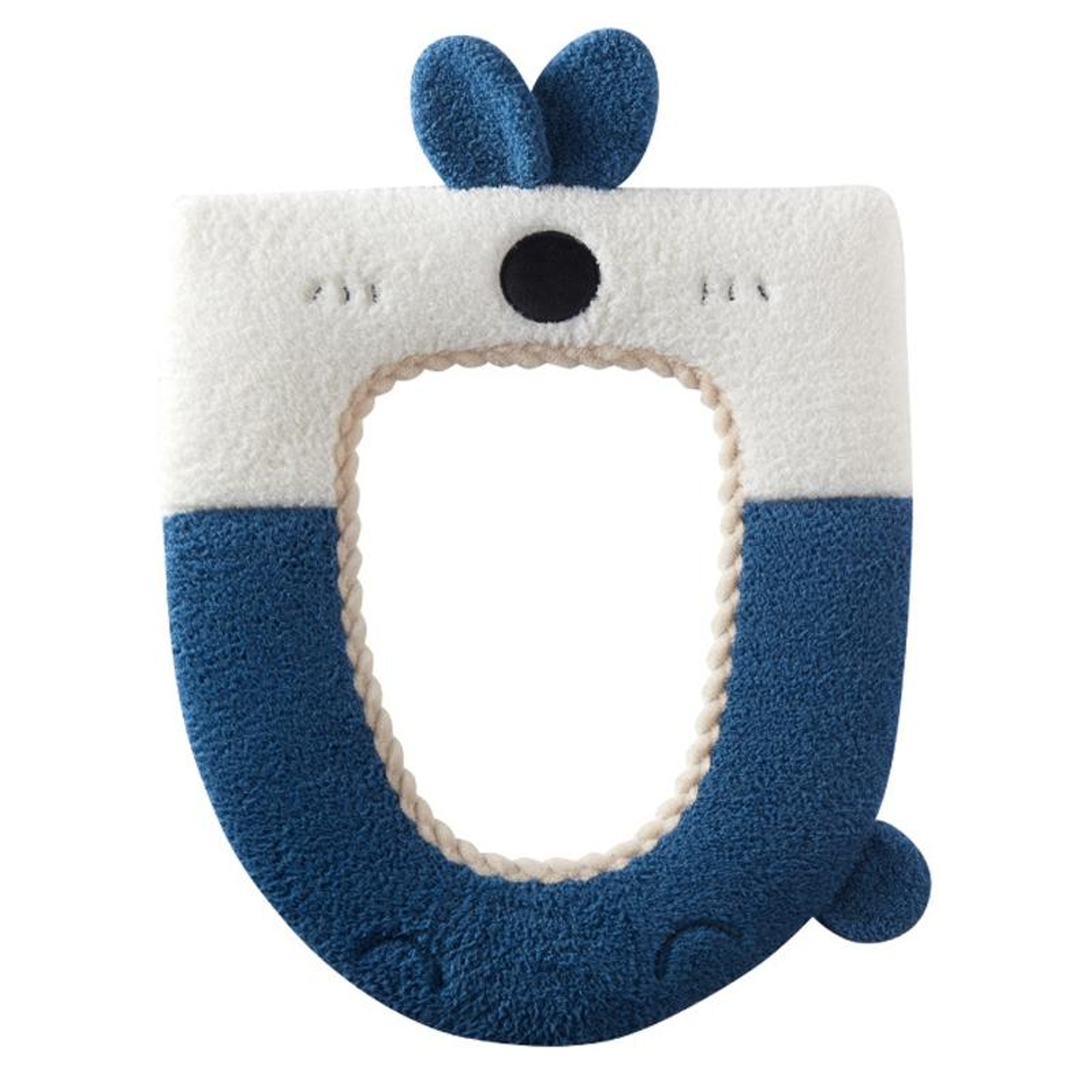 Washable Cartoon Rabbit Plush Toilet Seat Cushion Soft  Thick 9