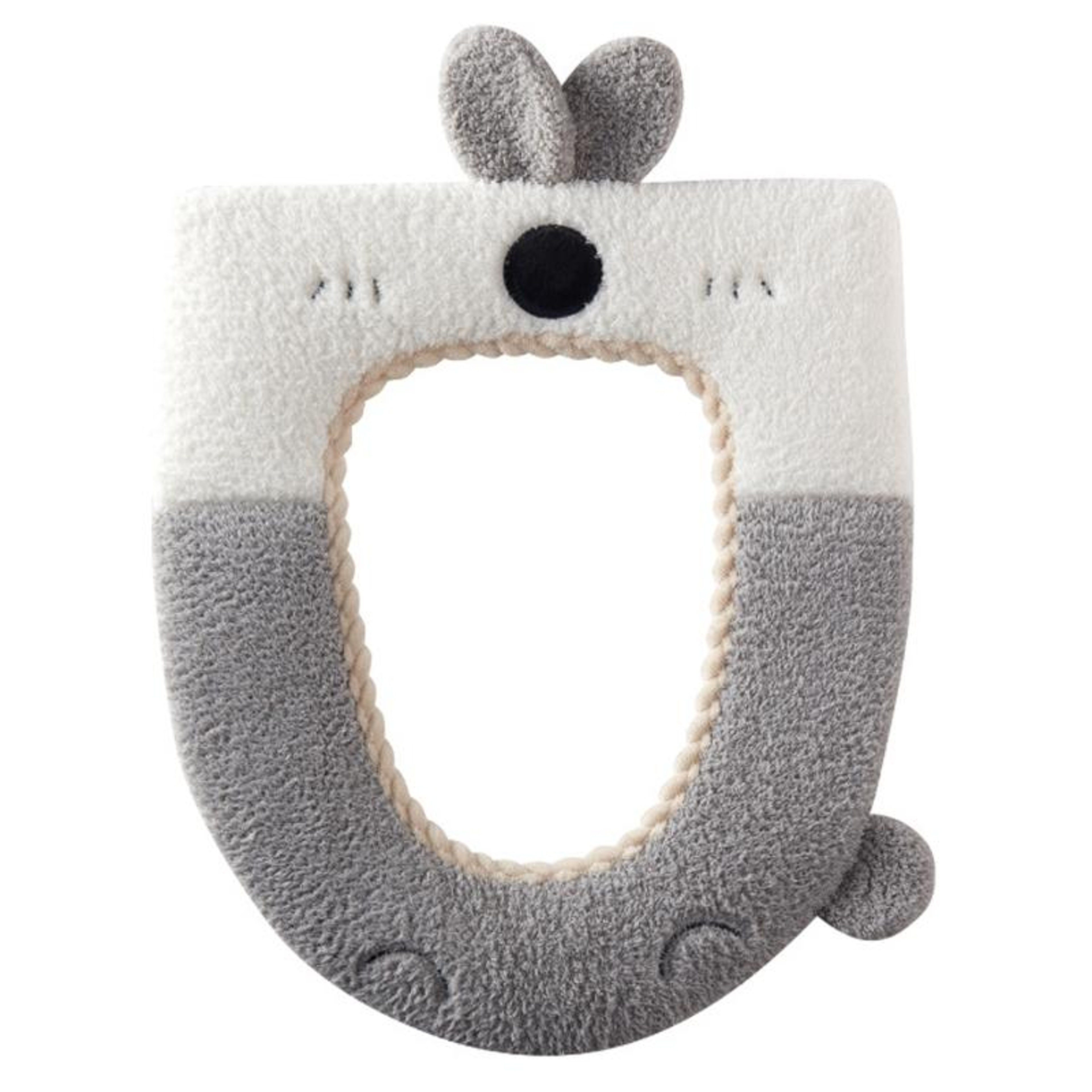 Washable Cartoon Rabbit Plush Toilet Seat Cushion Soft  Thick 7