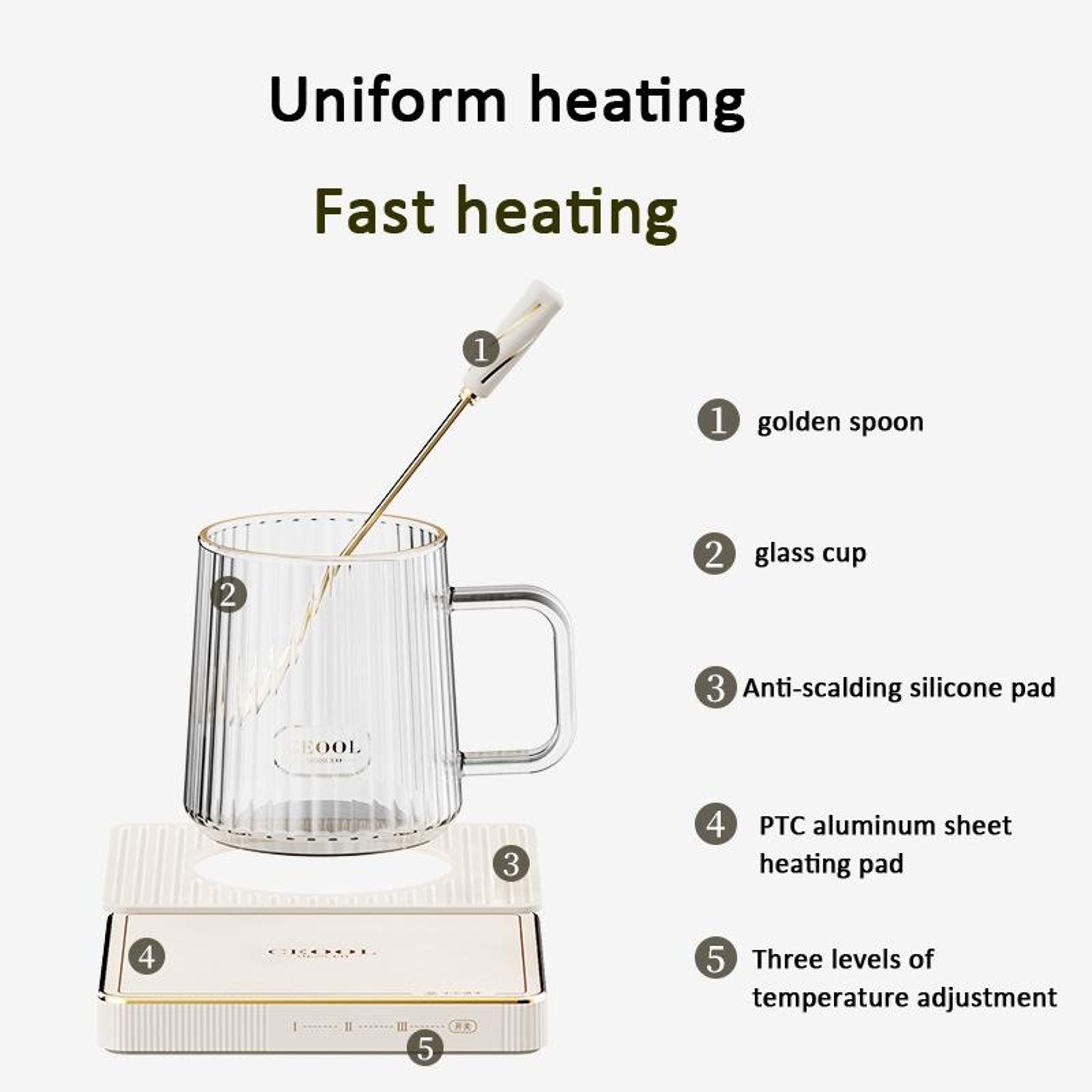 Electric Cup Warmer  Thermostatic Cup Heater Coaster 2