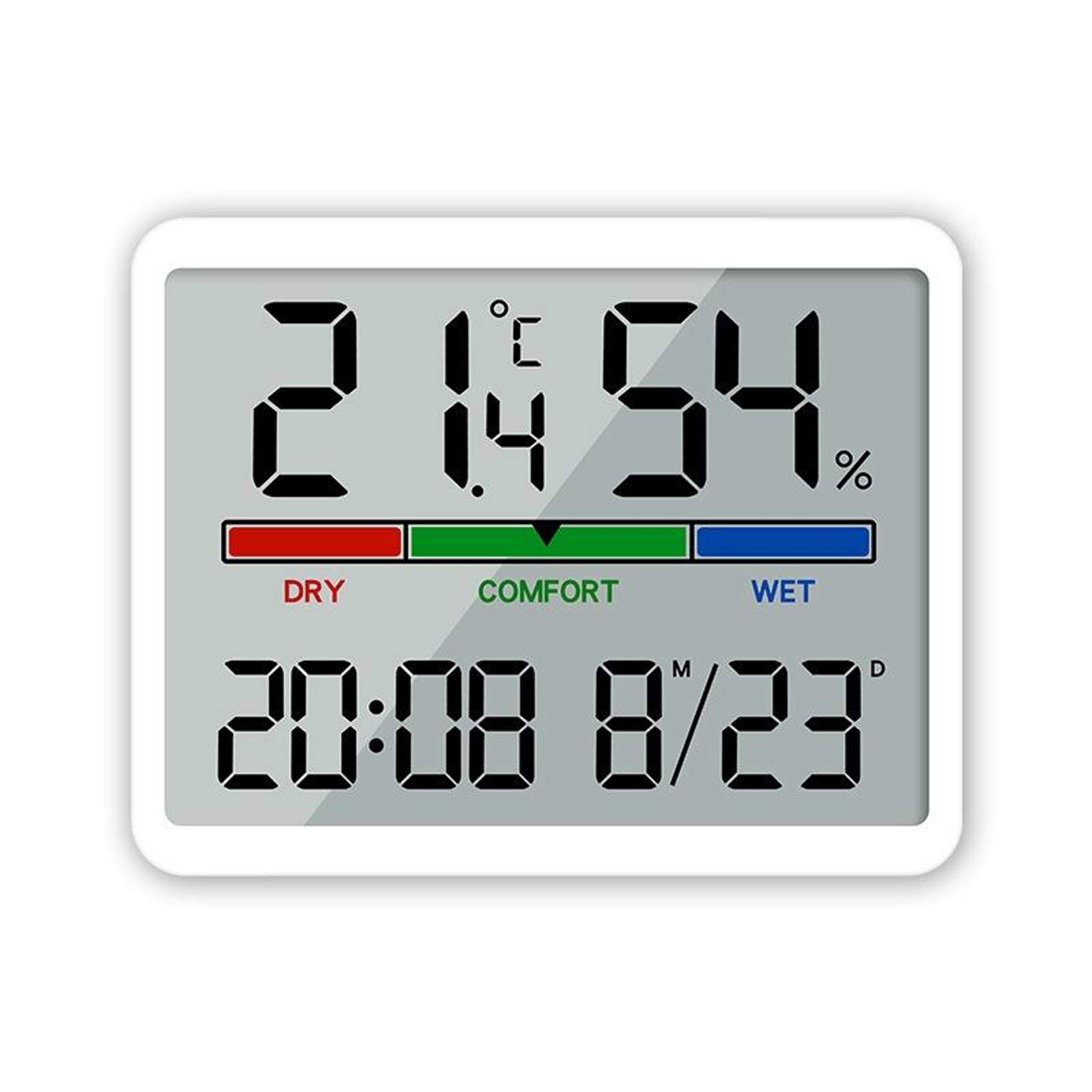 Magnetic LCD Digital Alarm Clock With Temperature  Humidity Display 8