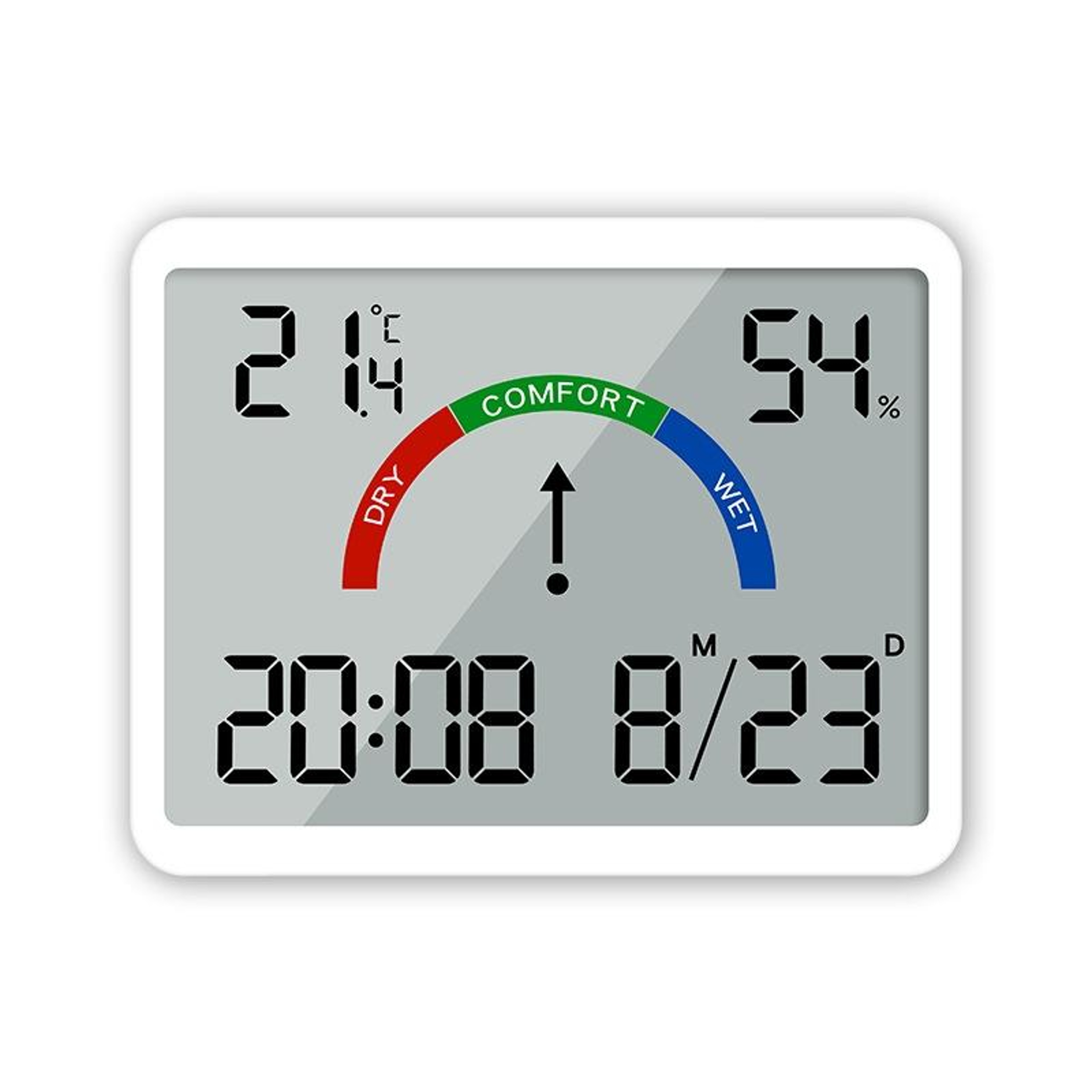Magnetic LCD Digital Alarm Clock with Temperature & Humidity Display – view 12