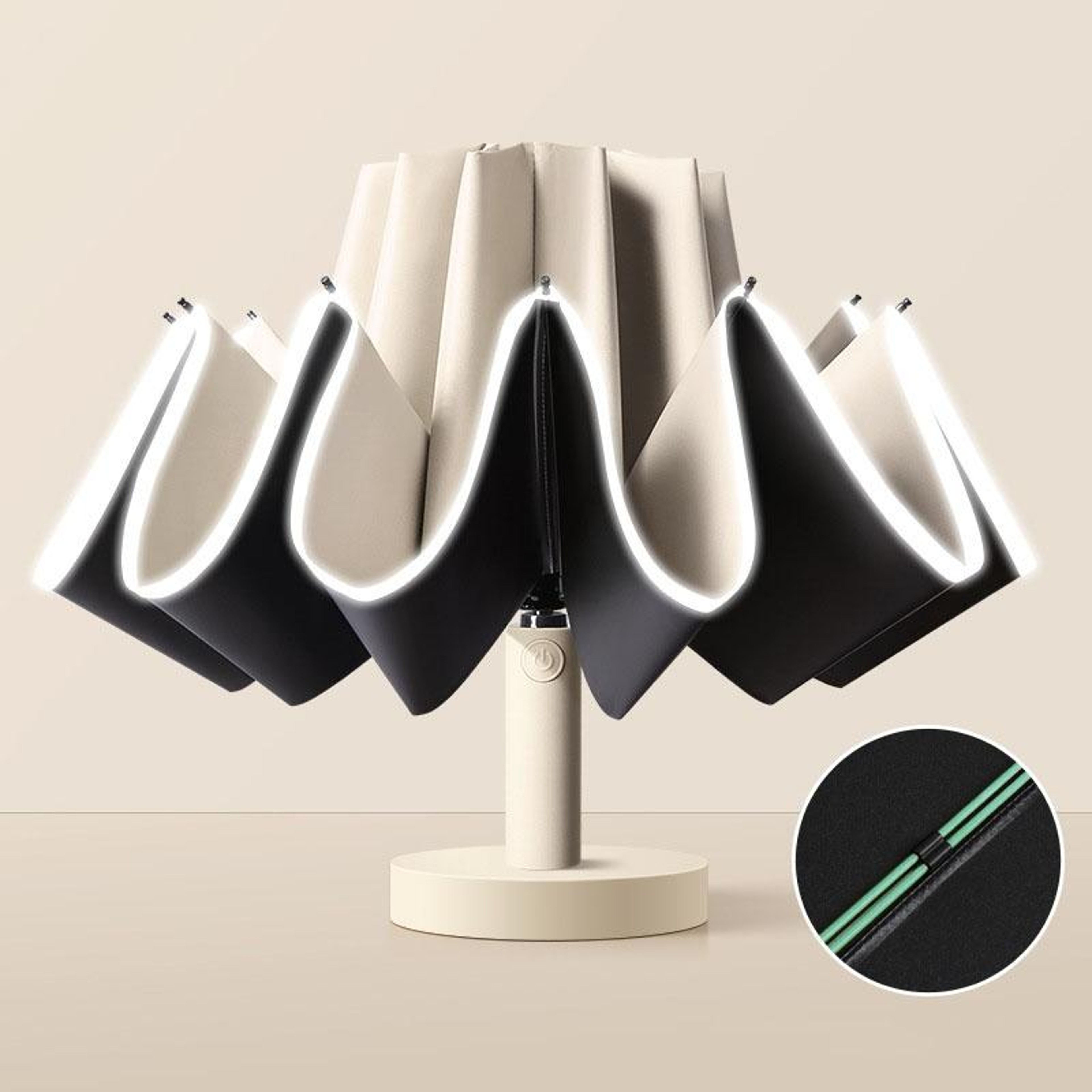 Ultra Durable 20 Rib Reverse Automatic Folding Sun Umbrella Rain  Sun Protection 11