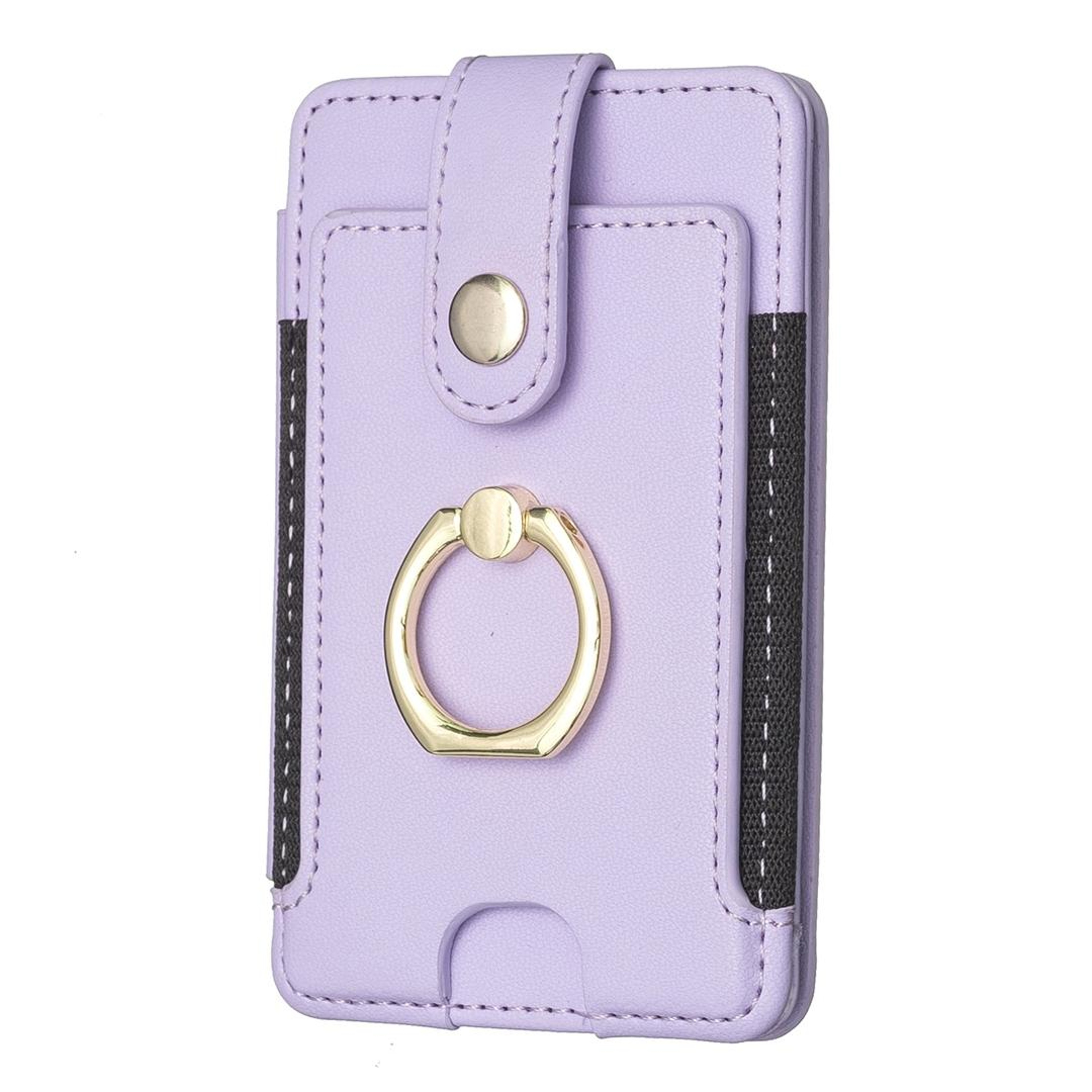 Premium PU Leather Mobile Phone Card Holder with Ring – view 13