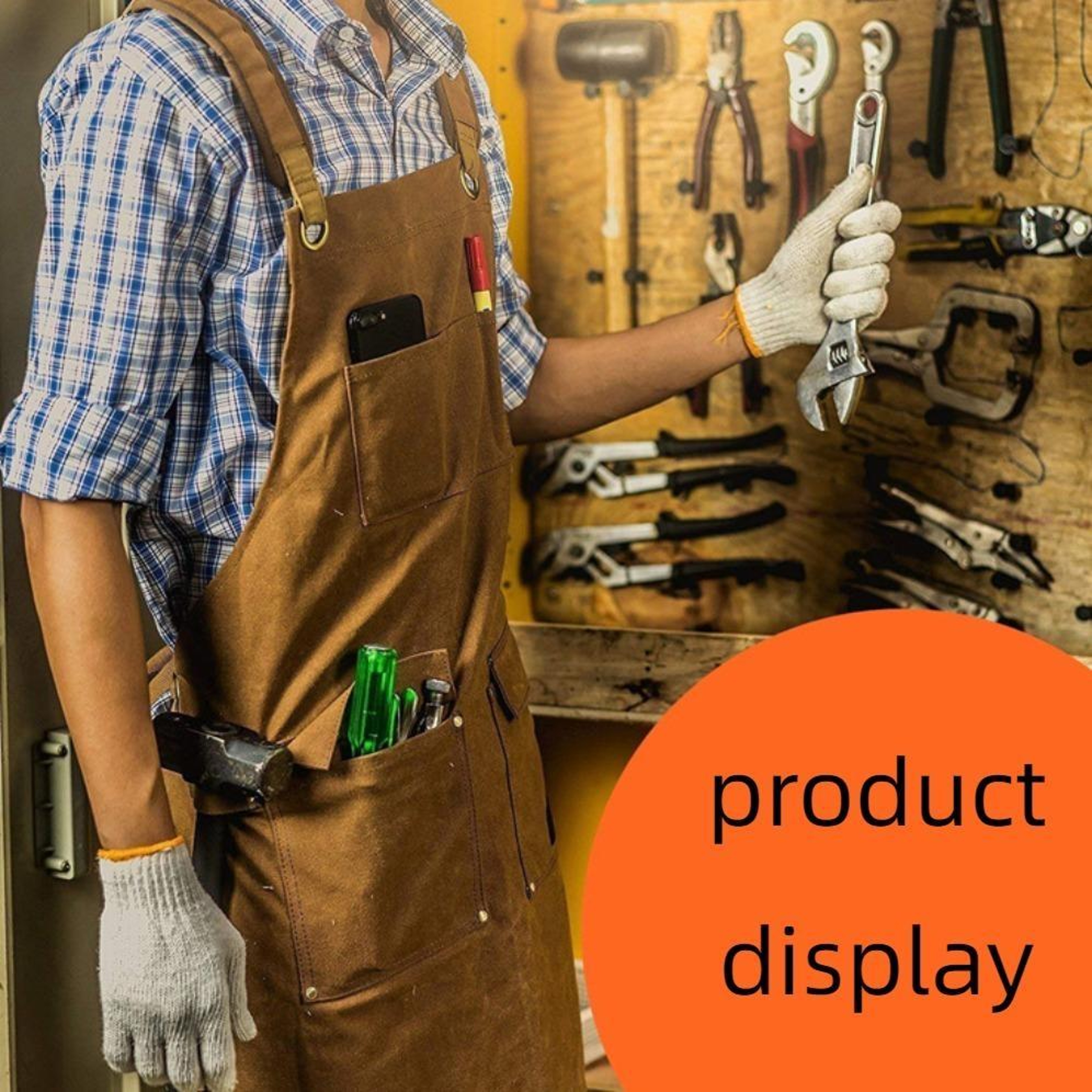 HeavyDuty Canvas Work Apron For Carpenters Electricians  Gardeners 2