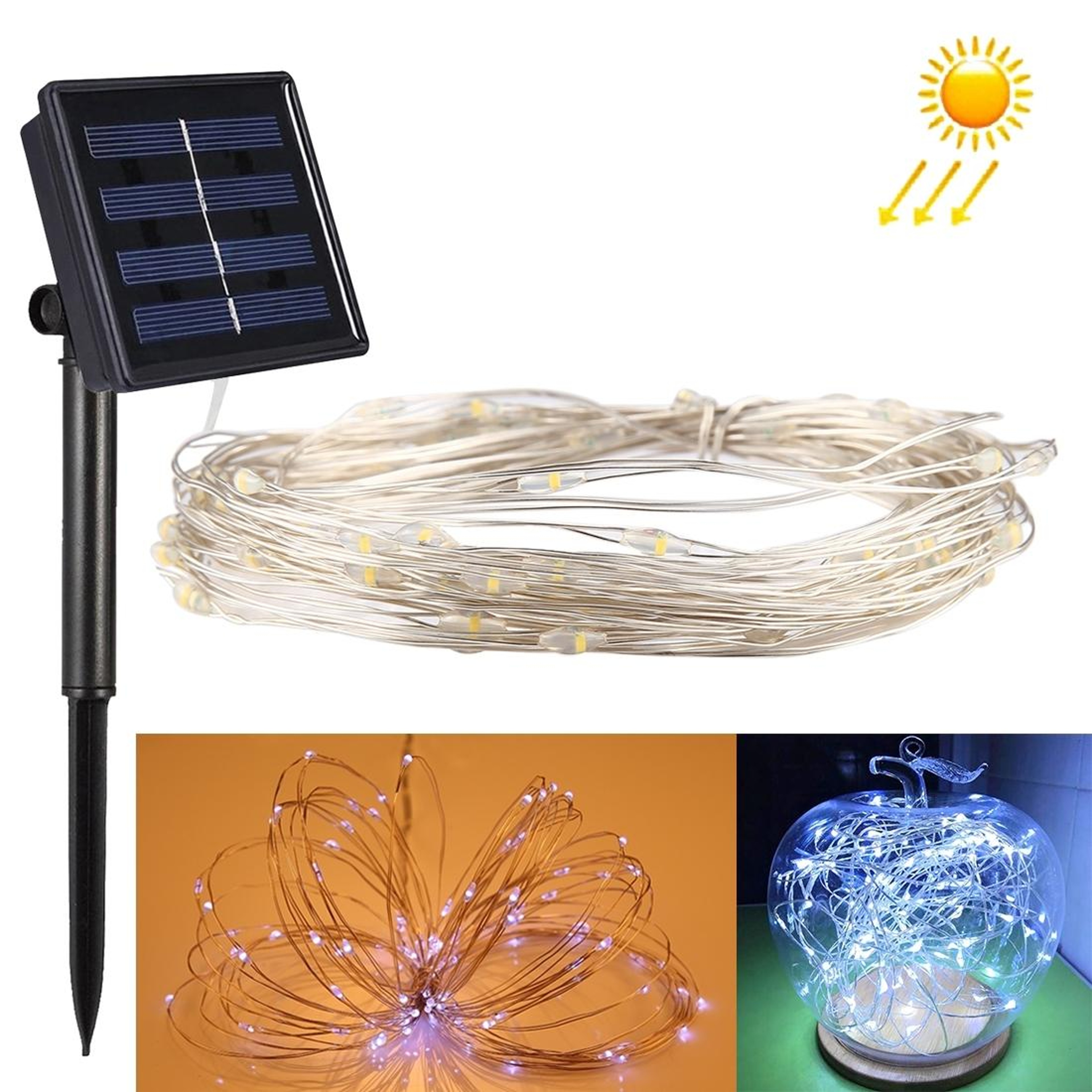 Solar Powered Fairy String Lights 20M 200 LED Waterproof Copper Wire Garden Decor – view 11