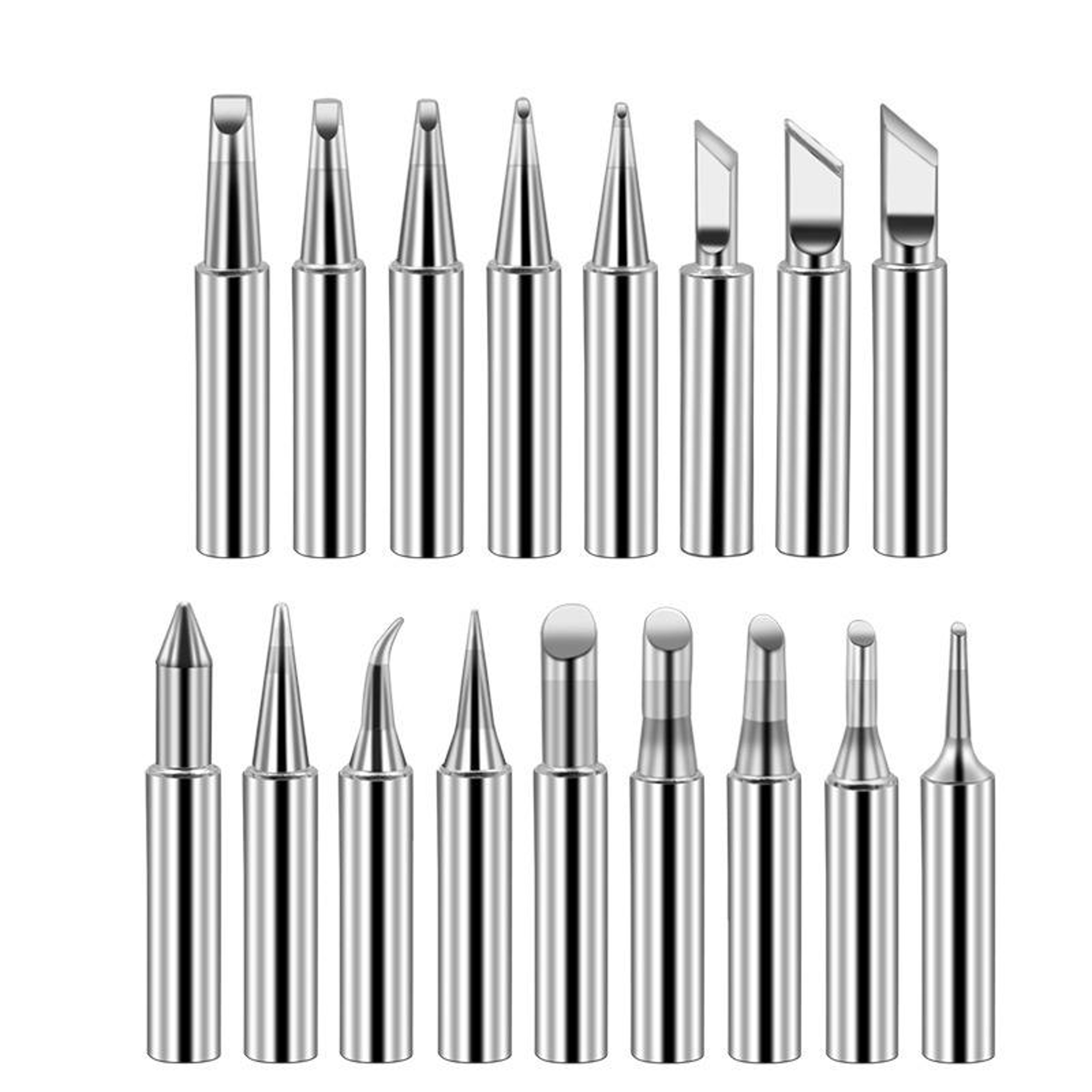17PCS Soldering Iron Tips Set For 936 Stations Pure Copper LeadFree Precision Welding Kit 0