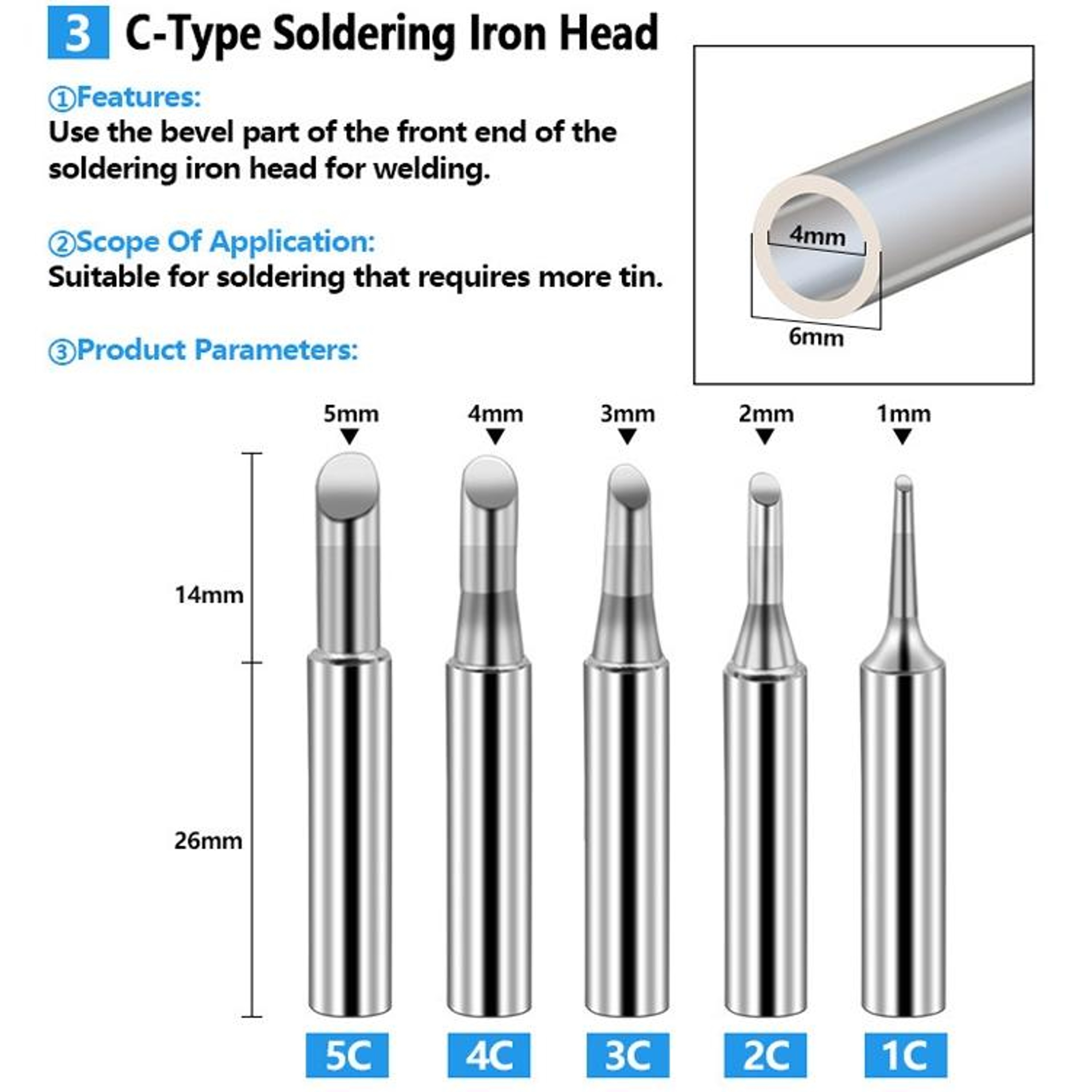 17PCS Soldering Iron Tips Set For 936 Stations Pure Copper LeadFree Precision Welding Kit 4