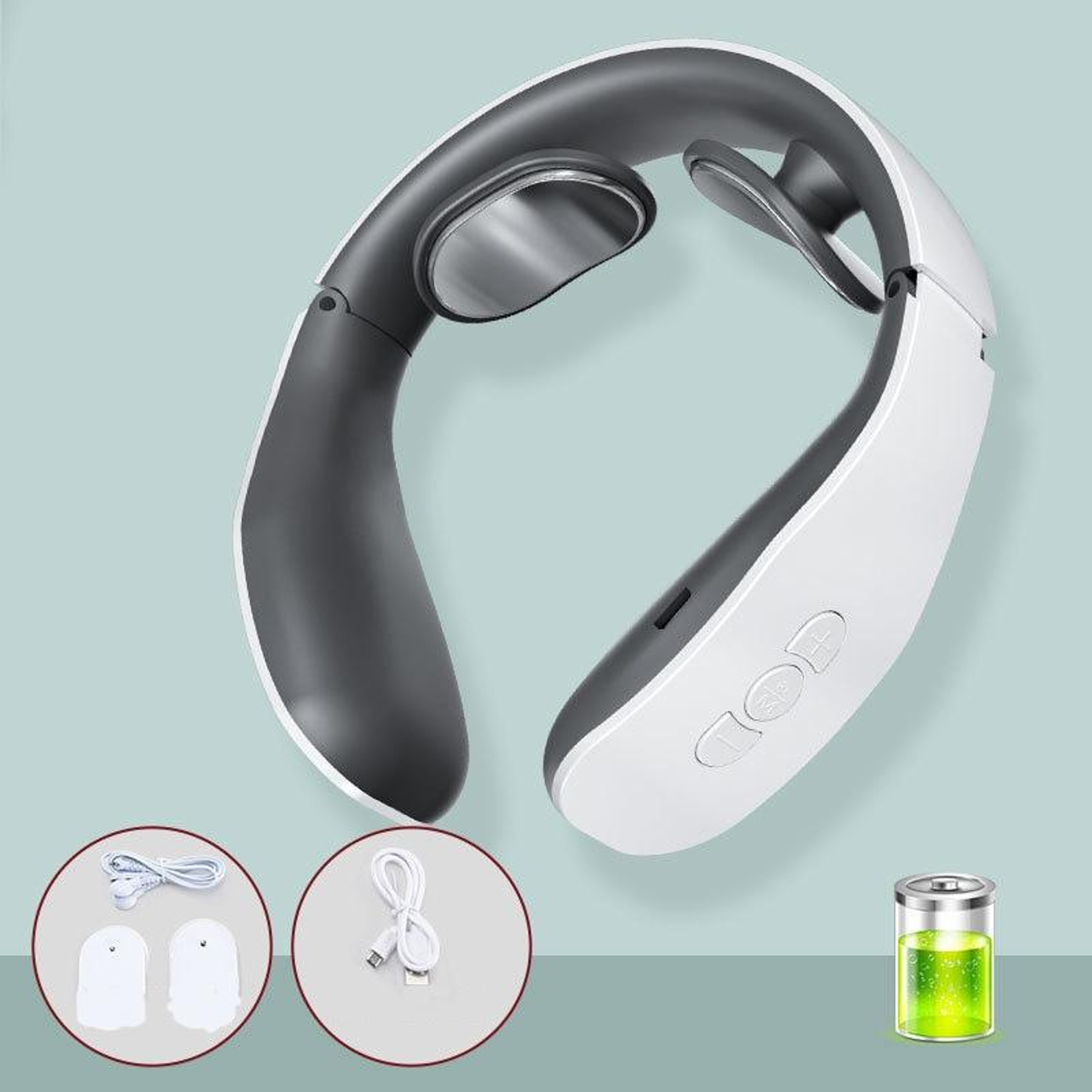 Heated Neck Massager With EMS Therapy  Adjustable Cervical Support 10