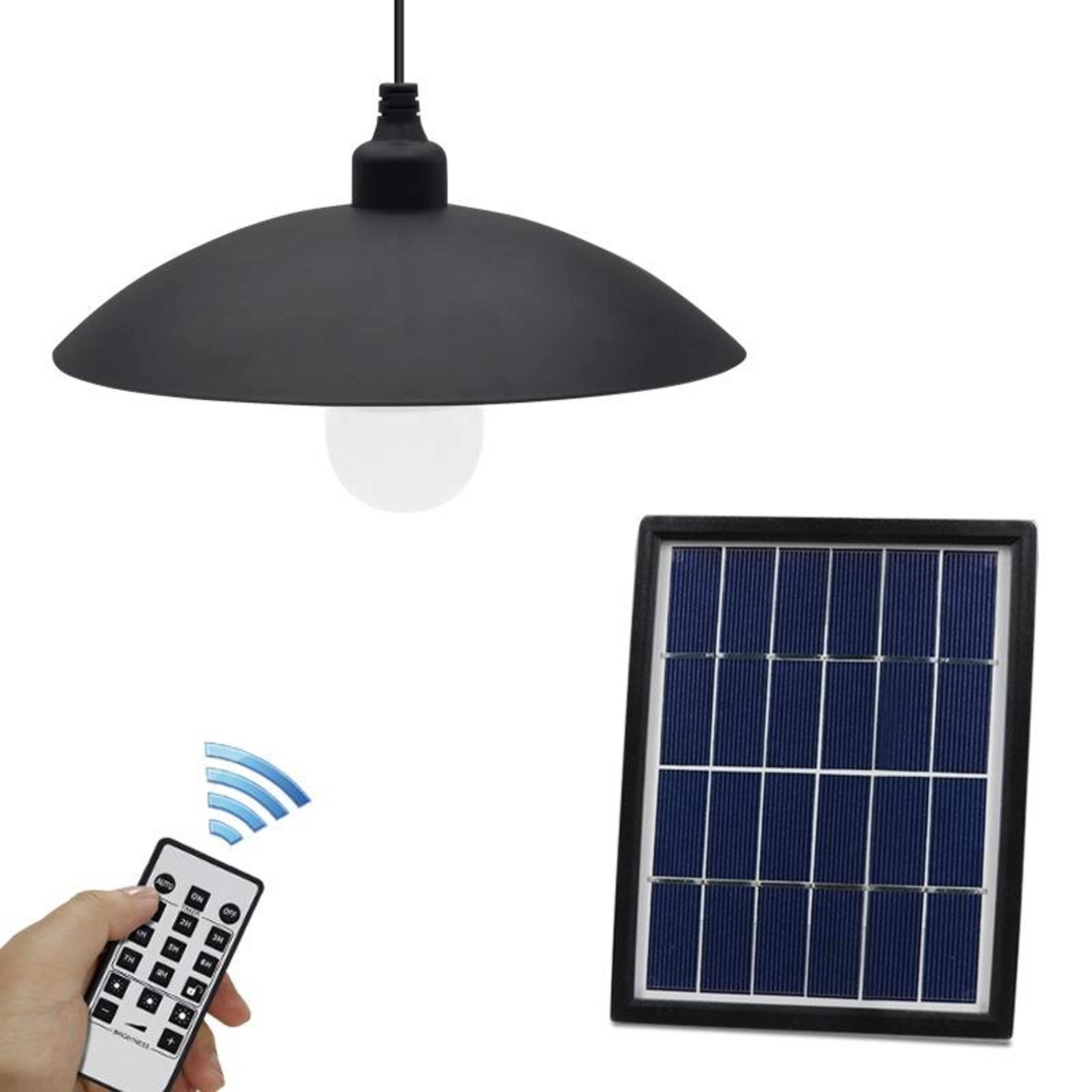 Solar Powered Outdoor Wall Lamp with Remote Control Dual Color Waterproof Security Light – view 2