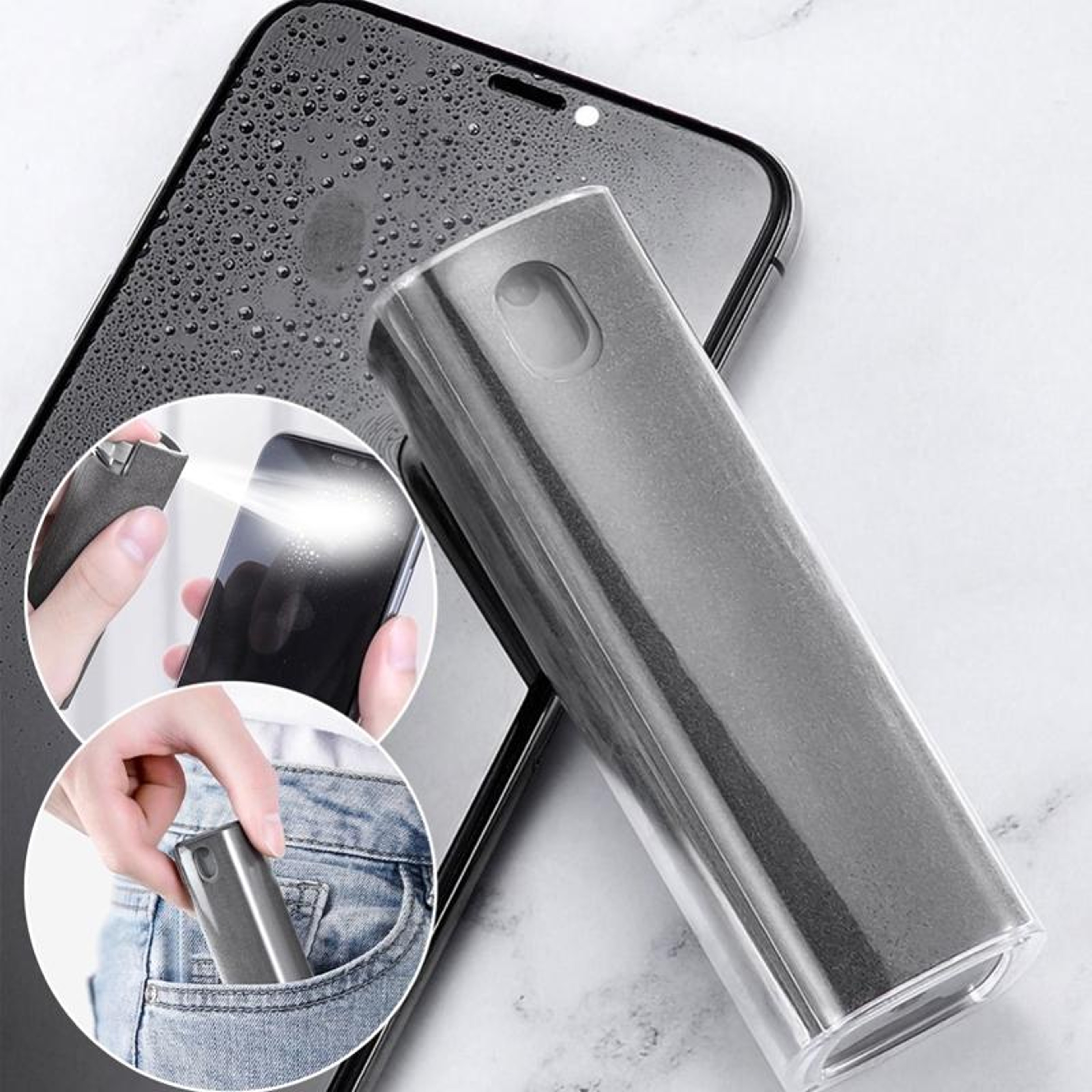 Portable 2in1 Screen Cleaner Spray For Phones Laptops  Camera Displays 10