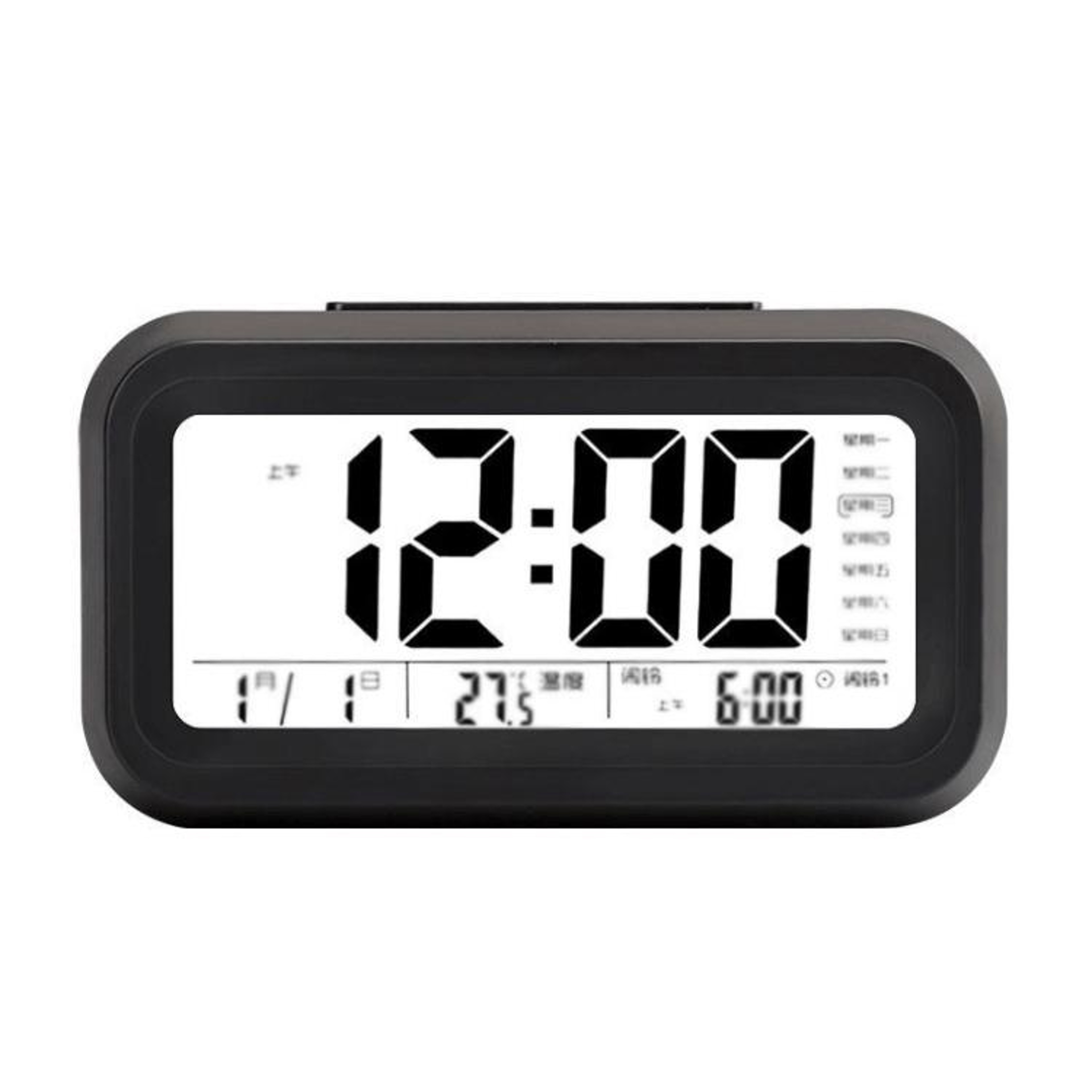 Smart Night Light Digital Alarm Clock with Temperature Display & Snooze Function – view 21