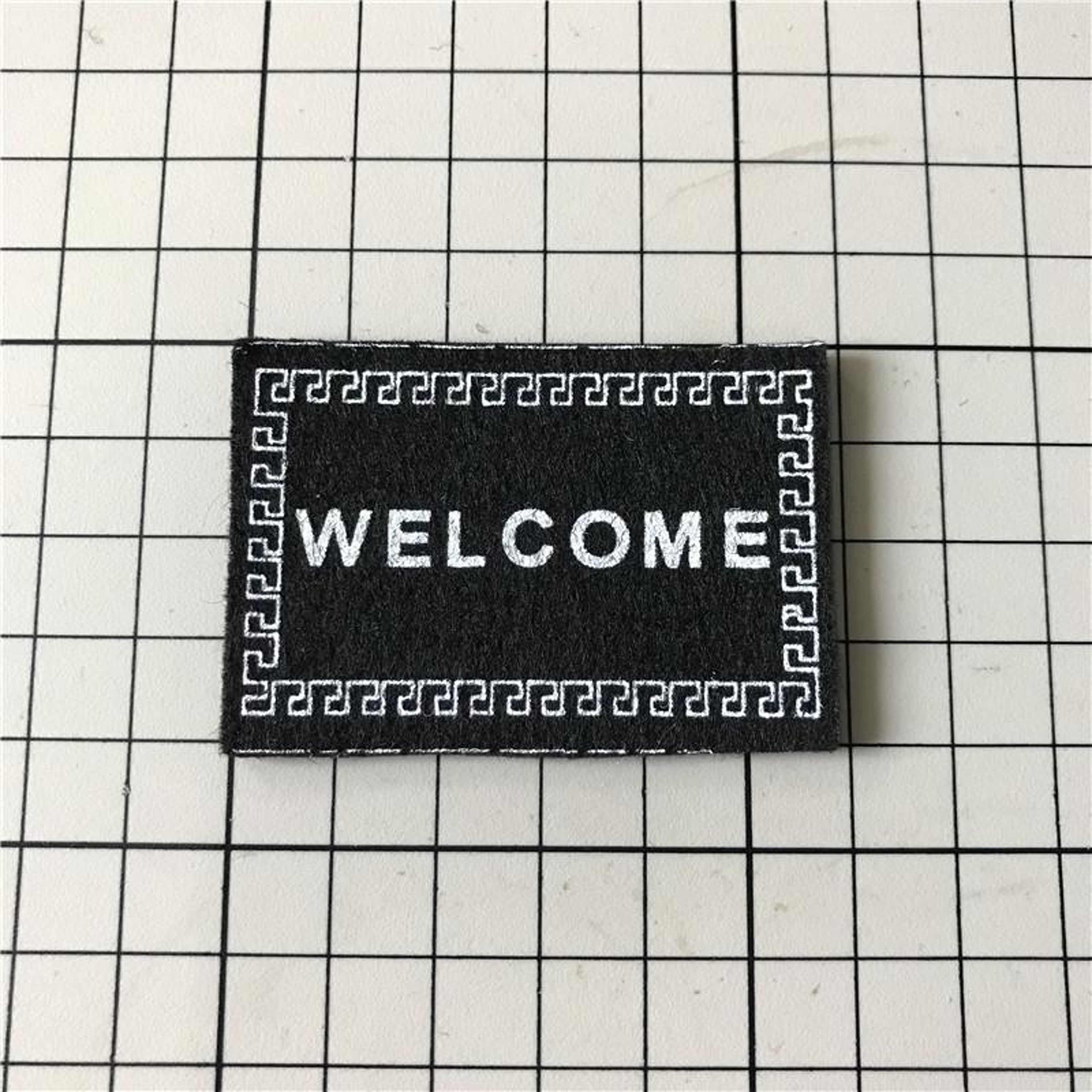 Mini Welcome Floor Mat For Dollhouse Decor Handmade Simulation Entrance Rug 0