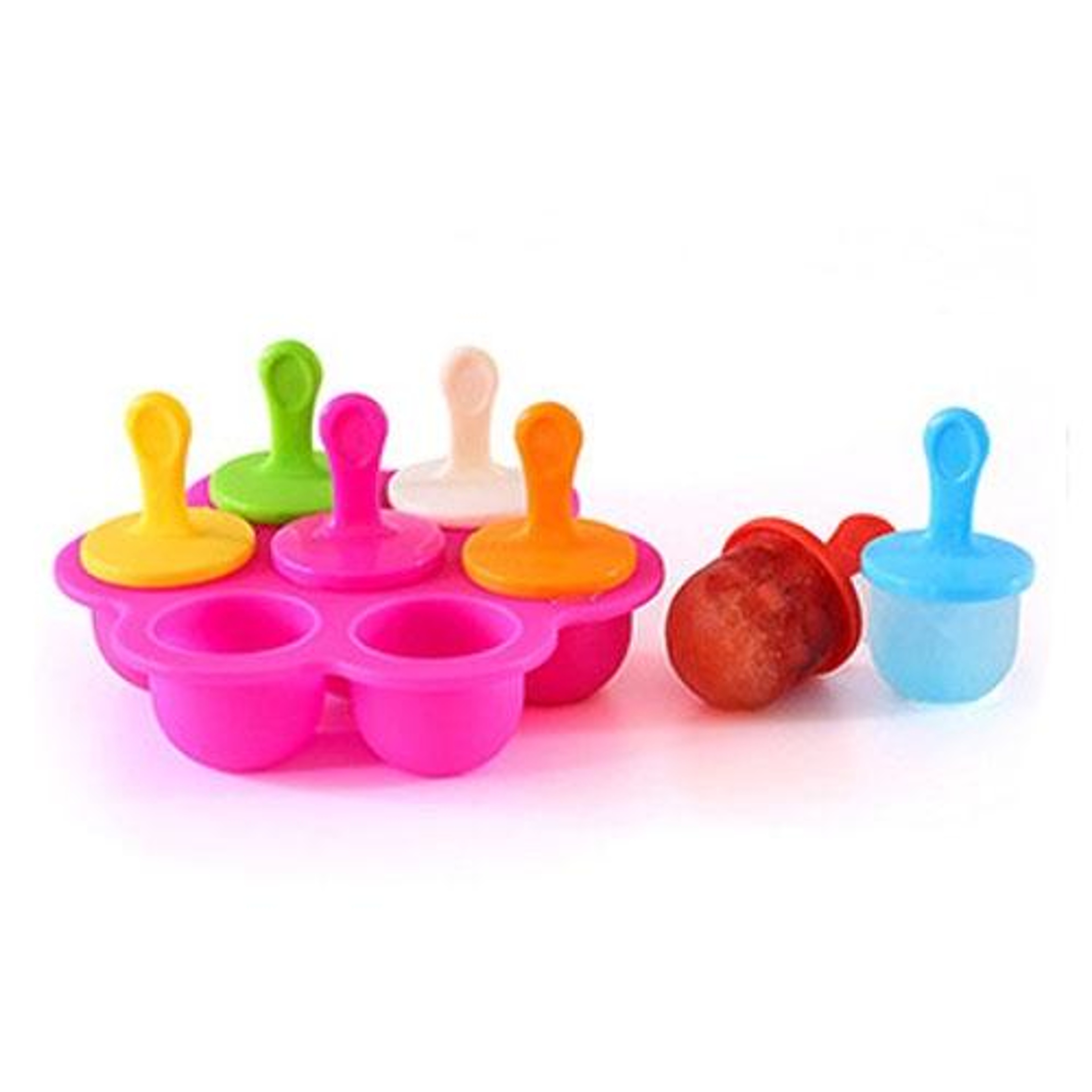 Silicone Mini Ice Pops Maker Reusable DIY Popsicle Mold For Baby Food  Healthy Frozen Treats 9