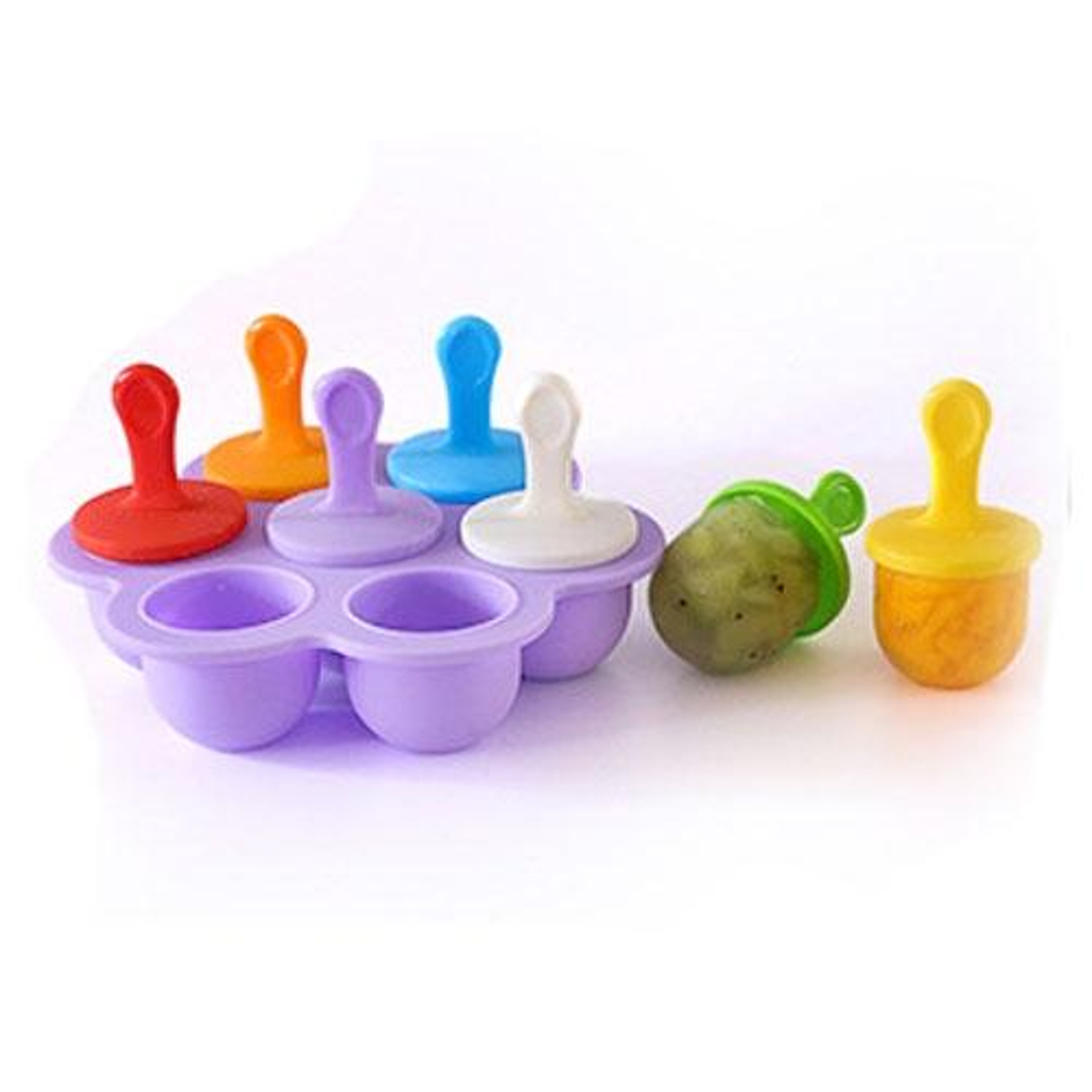 Silicone Mini Ice Pops Maker Reusable DIY Popsicle Mold for Baby Food & Healthy Frozen Treats – view 16