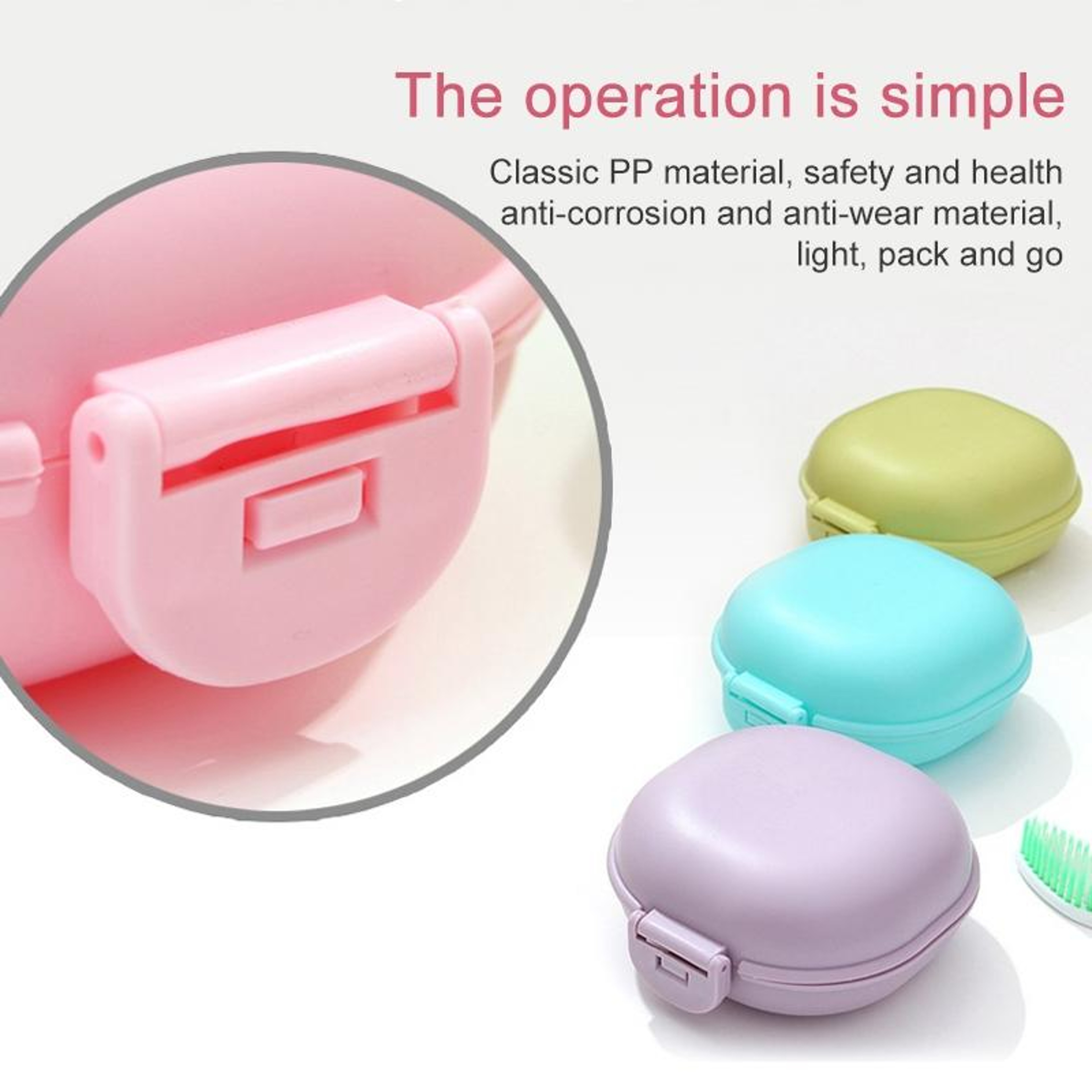 Portable Soap Travel Case Set With Leakproof Lid For Bathroom Camping  Hiking 3 PCS 3