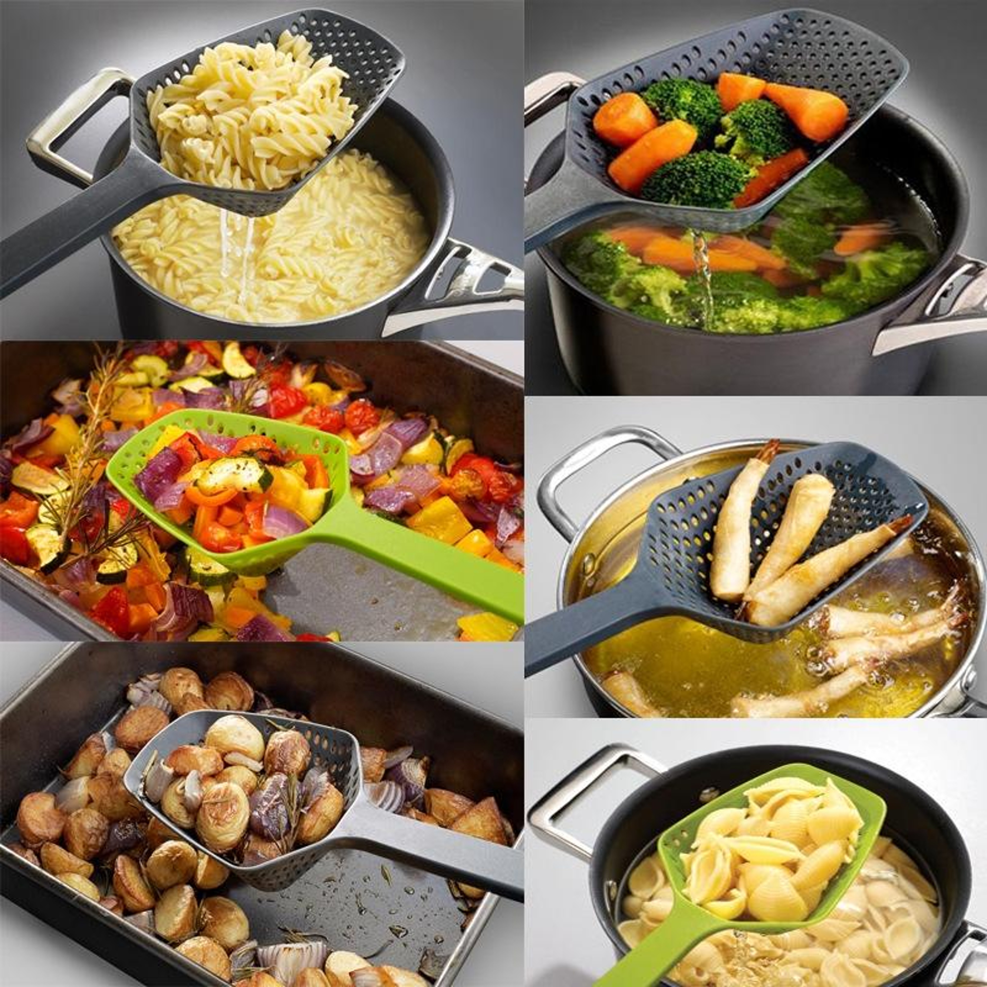 Multi Purpose Kitchen Colander Scoop Drain Shovel For Pasta Ice  Vegetables 5