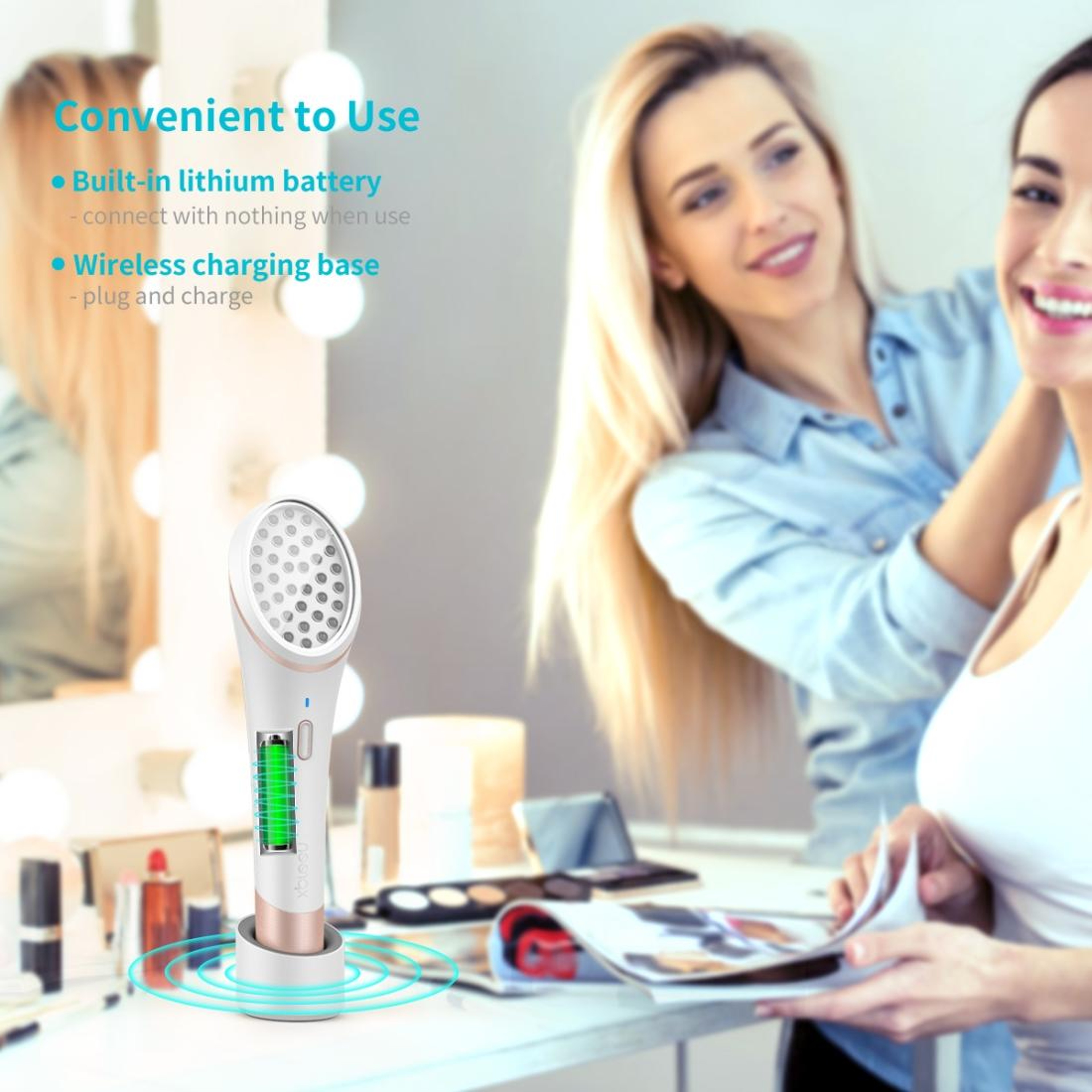 LED Acne Treatment Device With Blue  Red Light Therapy Rechargeable Wand 4